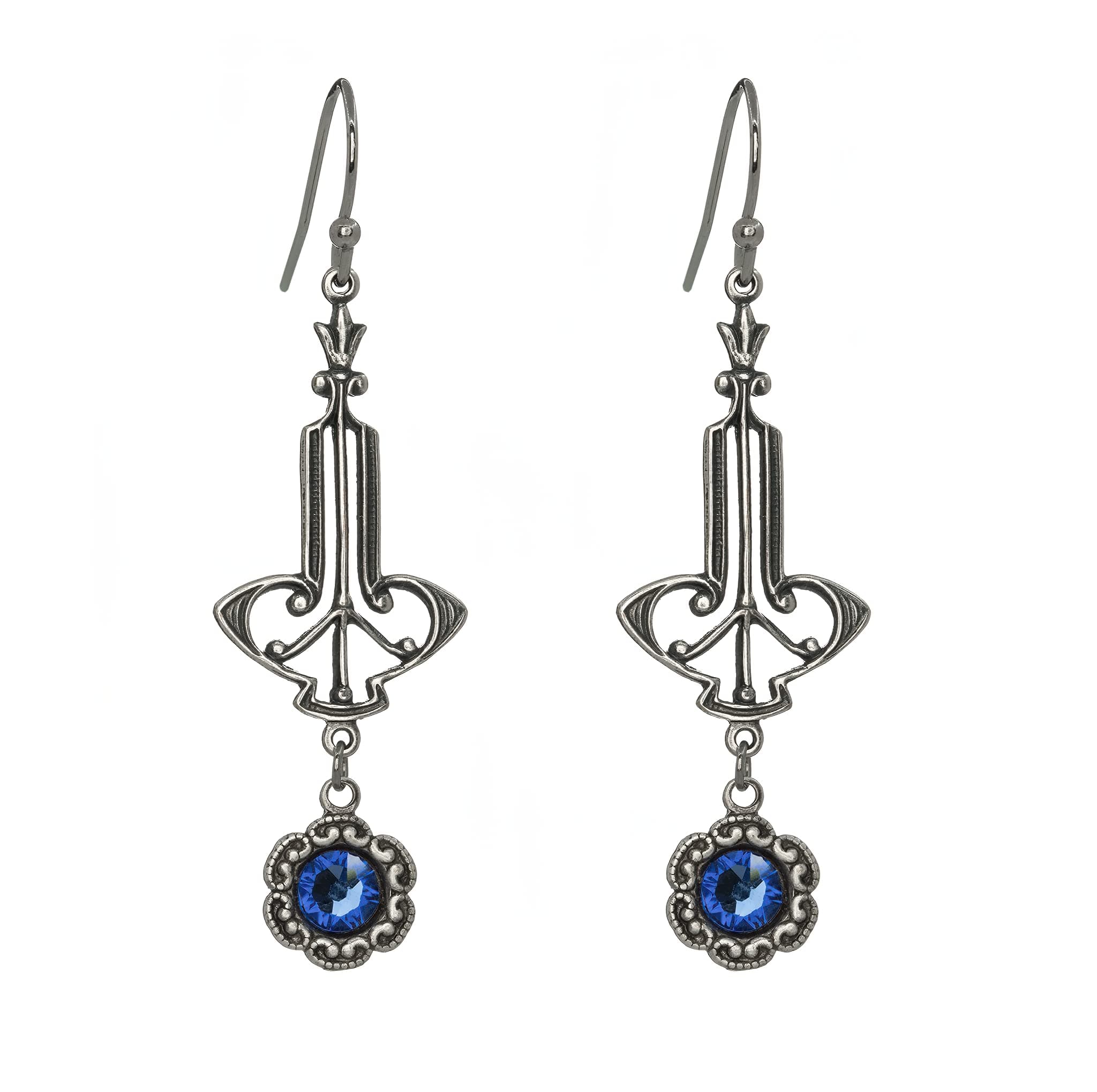 Art Deco Edwardian style Earrings with Crystal Elements