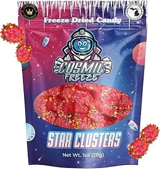 Cosmic Freeze Berry Star Clusters Freeze Dried Candy, Crunchy Freeze Dry Cand...