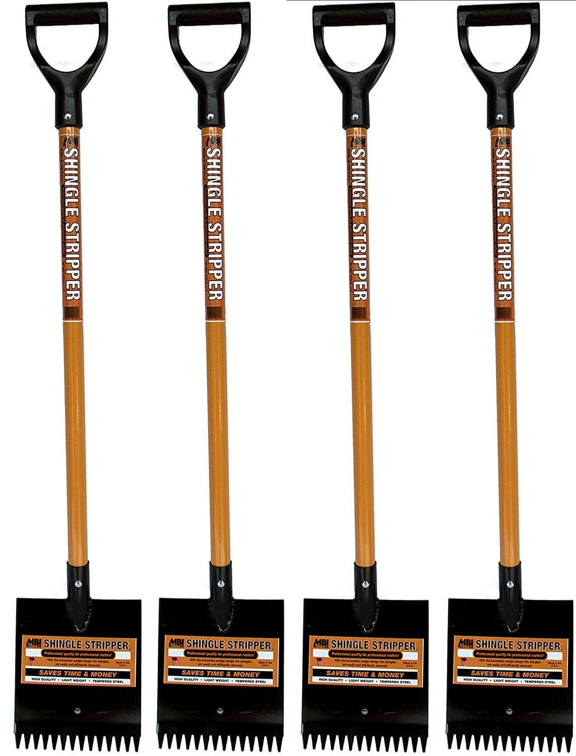 Shingle Stripper (4 Pack) by MBI Tools - Roof Tear Off, Shingle and Nail Removal Tool