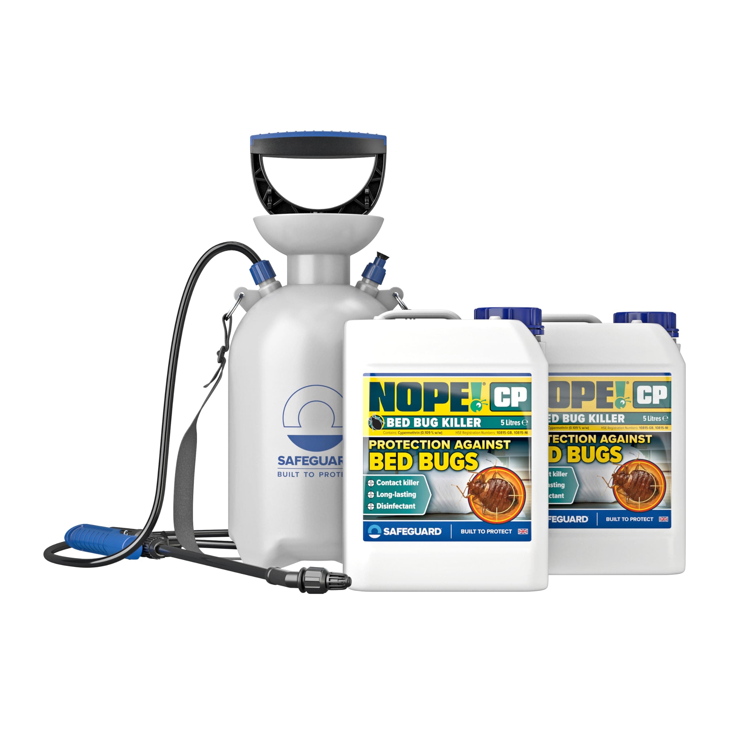 – NOPE! CP Bed Bug Killer Spray Treatment (2 x 5 Litre & Sprayer) - Odourless & Non-Staining, Extended Residual Kill up to 3 Months for mattress, bed frames, furniture