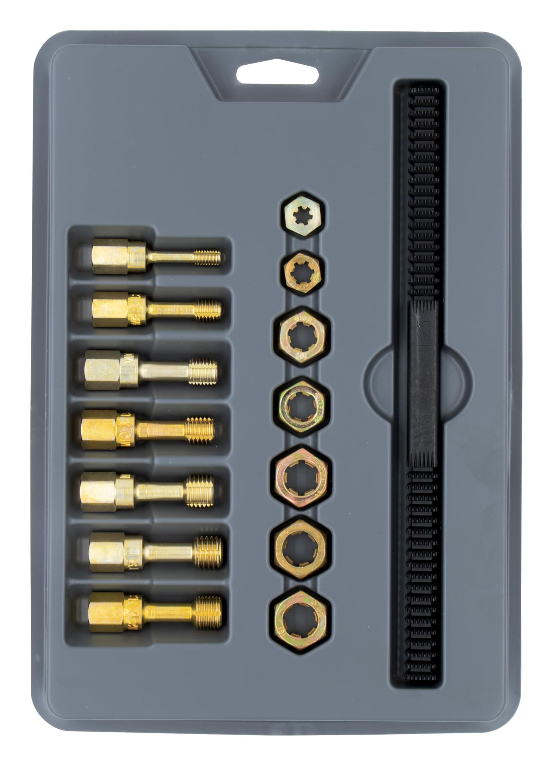 Lang Tools 2584 15-Piece Metric Thread Restorer Set, Black , Gray