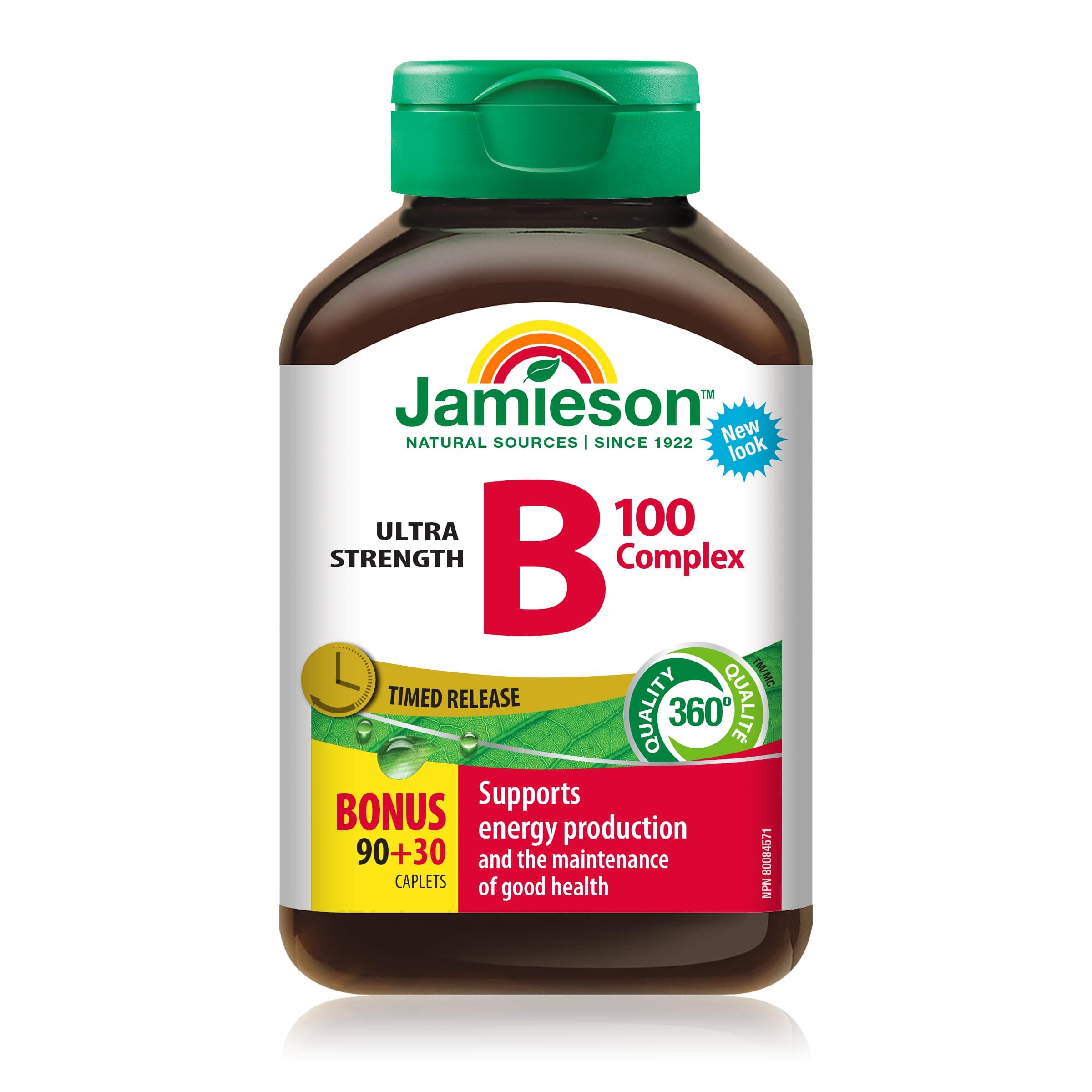 Jamieson B100 Complex Ultra Strength Timed Release - Bonus Size, Non-GMO, Gluten-Free