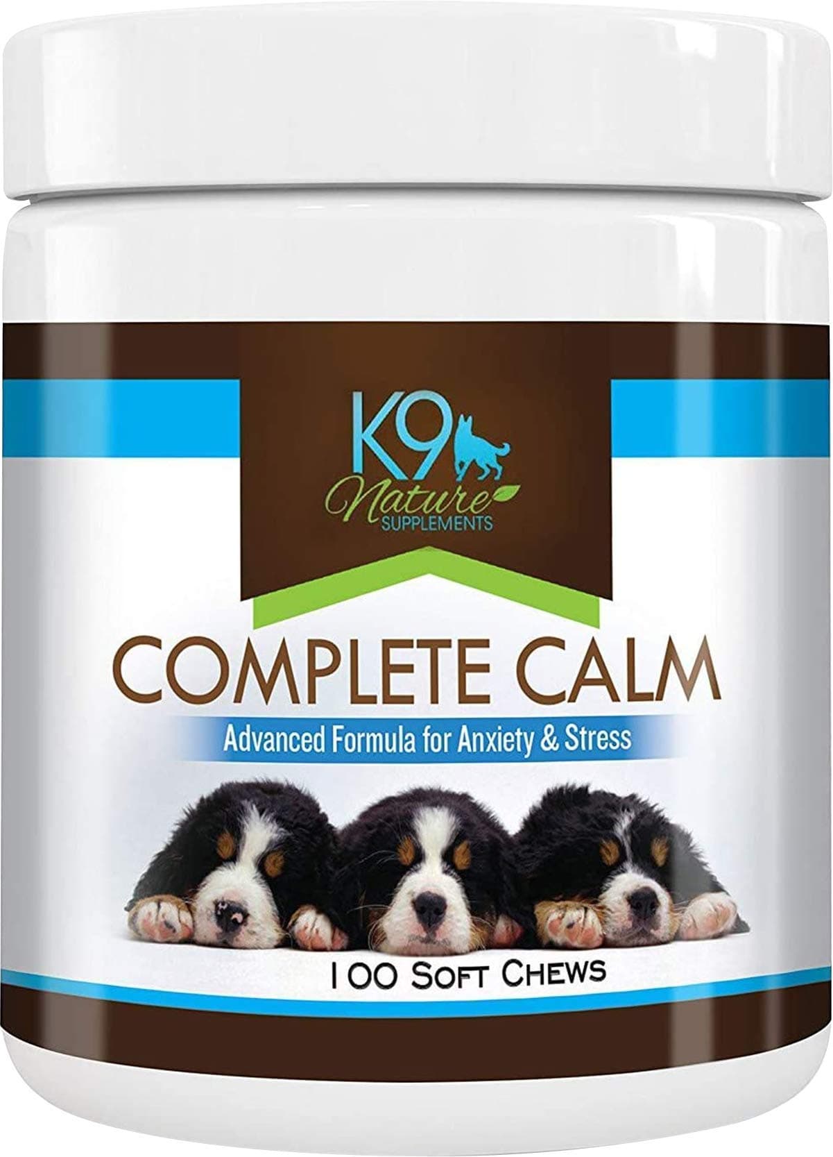 Complete Calm - 100 Soft Chews for Dogs - Advanced Formula for Anxiety & Stress Support - Natural, Herbal Treats - Calming Supplement for Pets