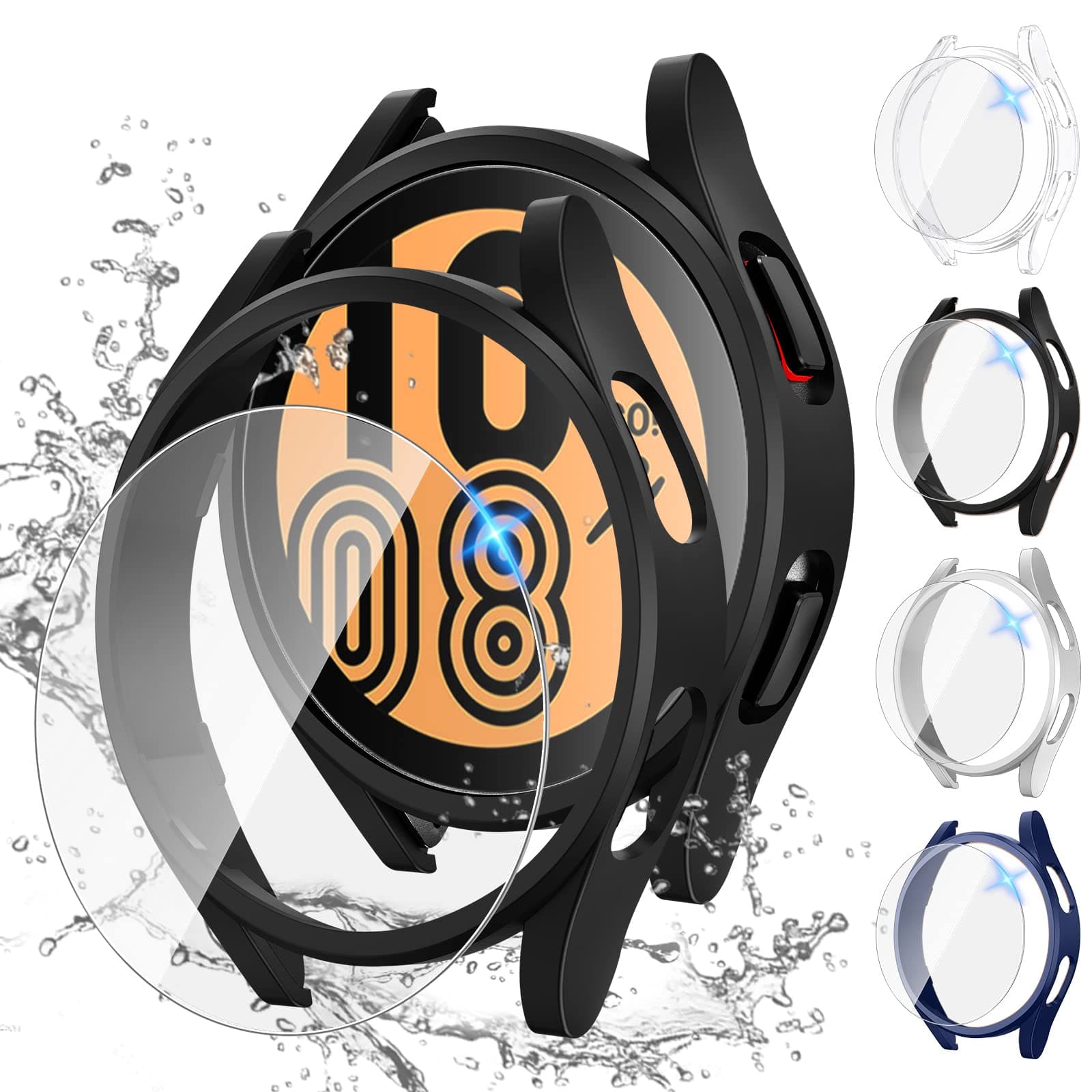 Galaxy Watch 4/5 44mm Screen Protector and Bumper Case