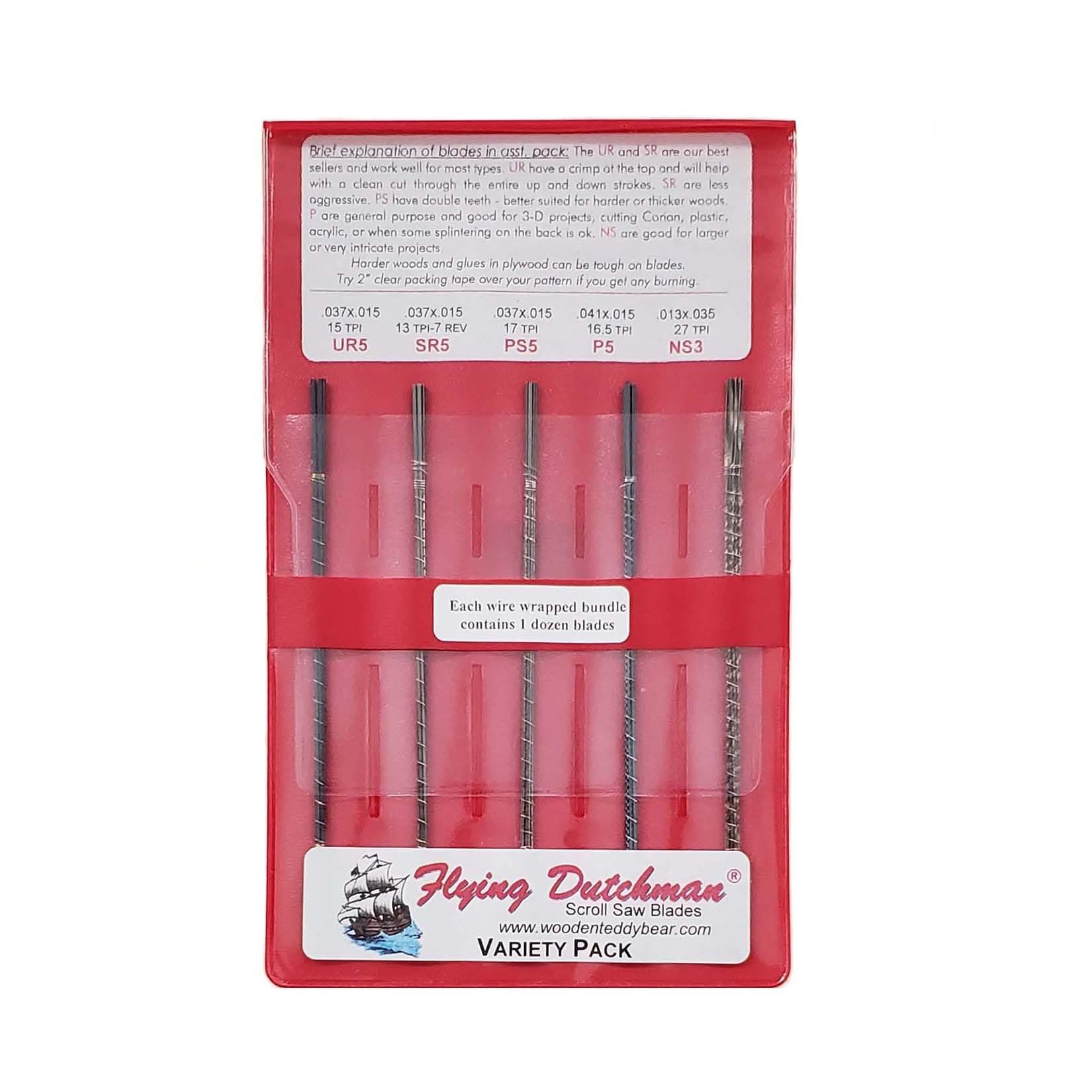 Flying Dutchman Five Dozen Pinless Scroll Saw Blade Variety Pack