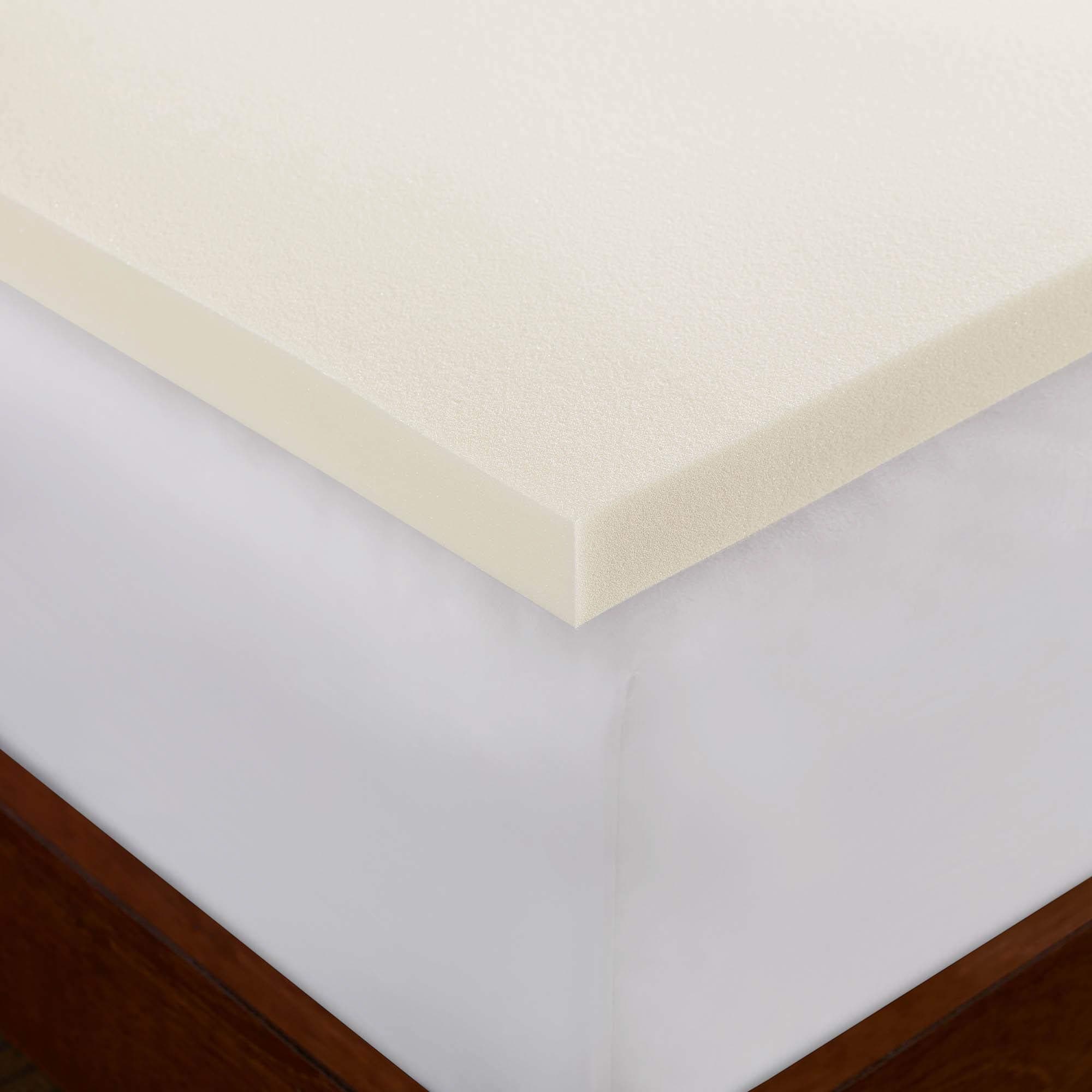 Full / Double 1.25 Inch iSoCore 4.0 Memory Foam Mattress Topper with Zippered Cover and Two Classic Comfort Pillows included American Made