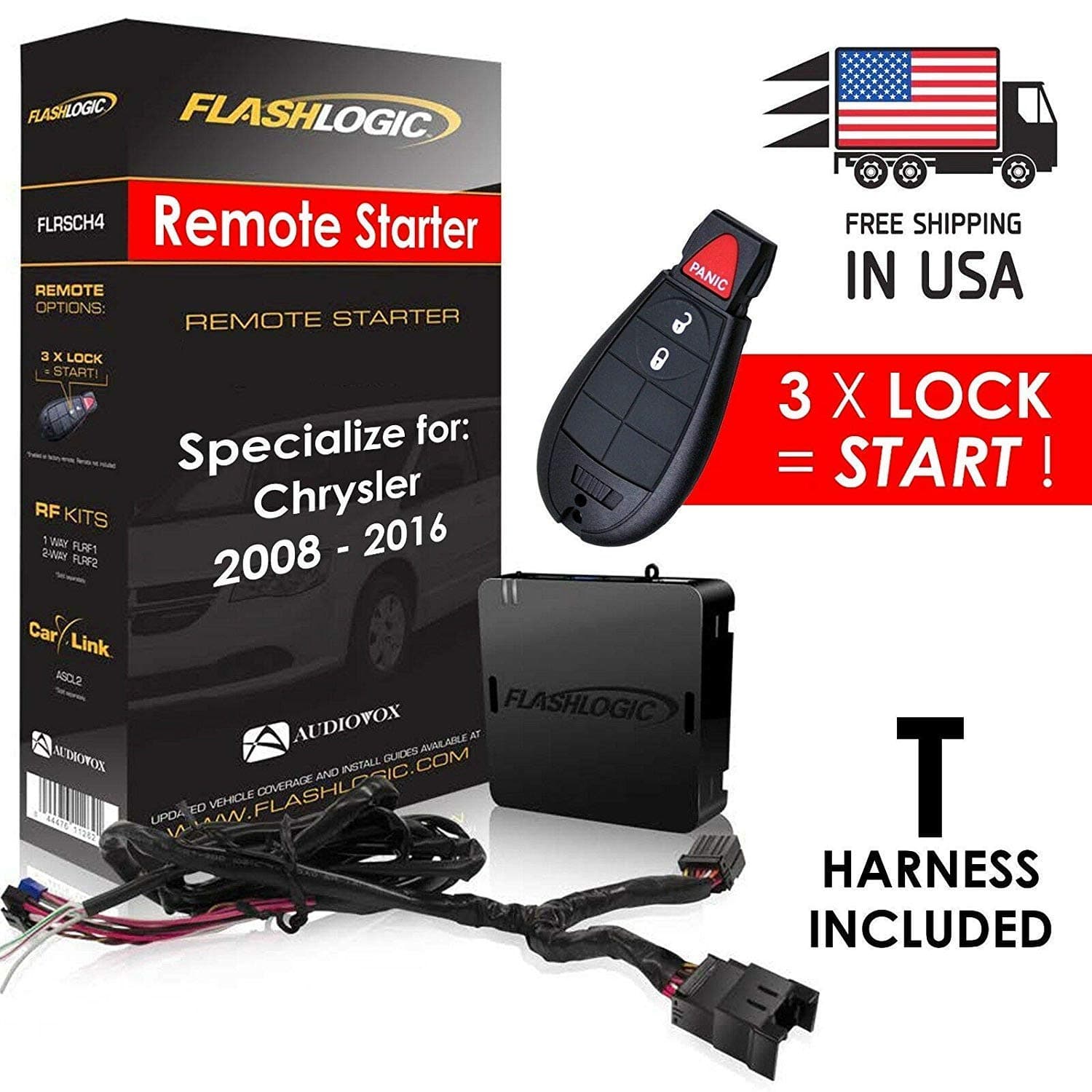 New Flashlogic Plug & Play Remote Start for Chrysler 2008-2016 - FLRSCH4 / C