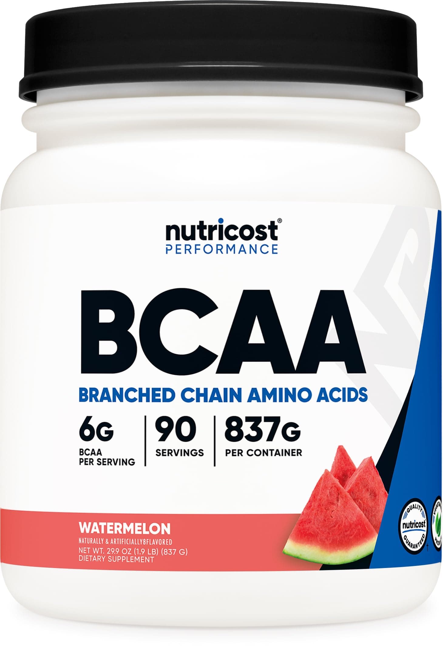 BCAA Powder (Watermelon, 90 Serv) - Optimal 2:1:1 Ratio