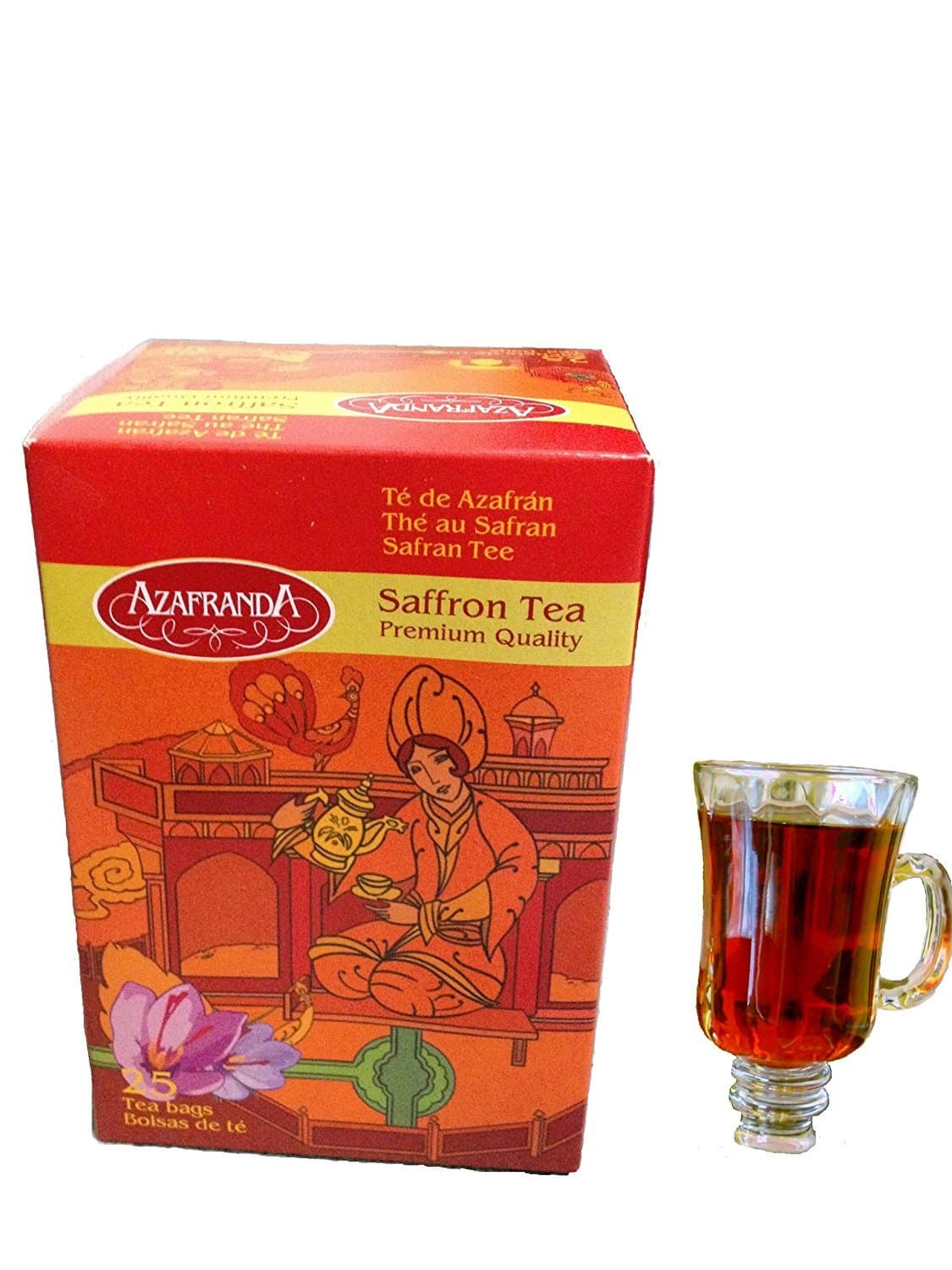 25 Premium quality saffron tea bags (4 Pack)