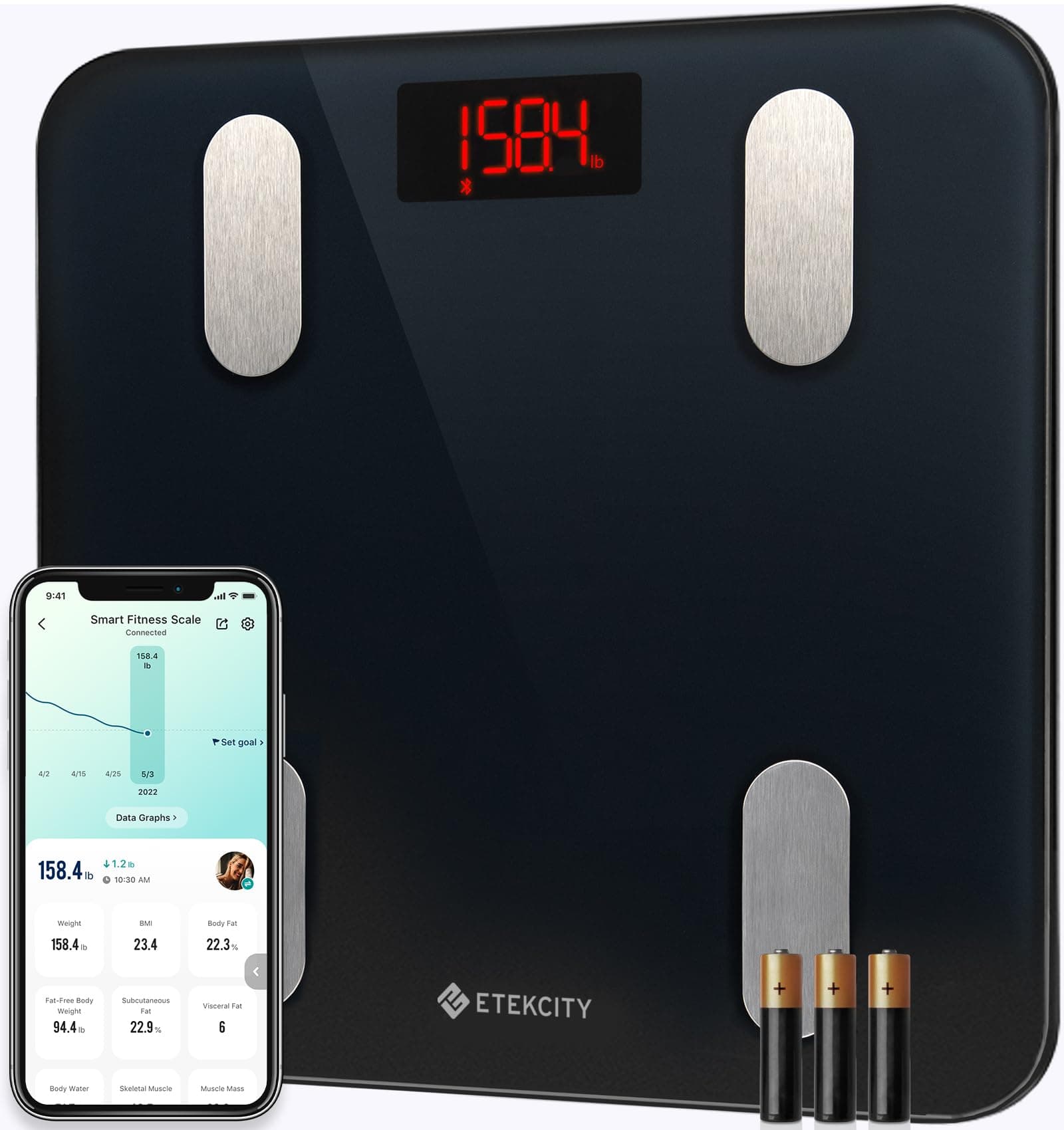Etekcity Body Composition Scale ESF24 Black