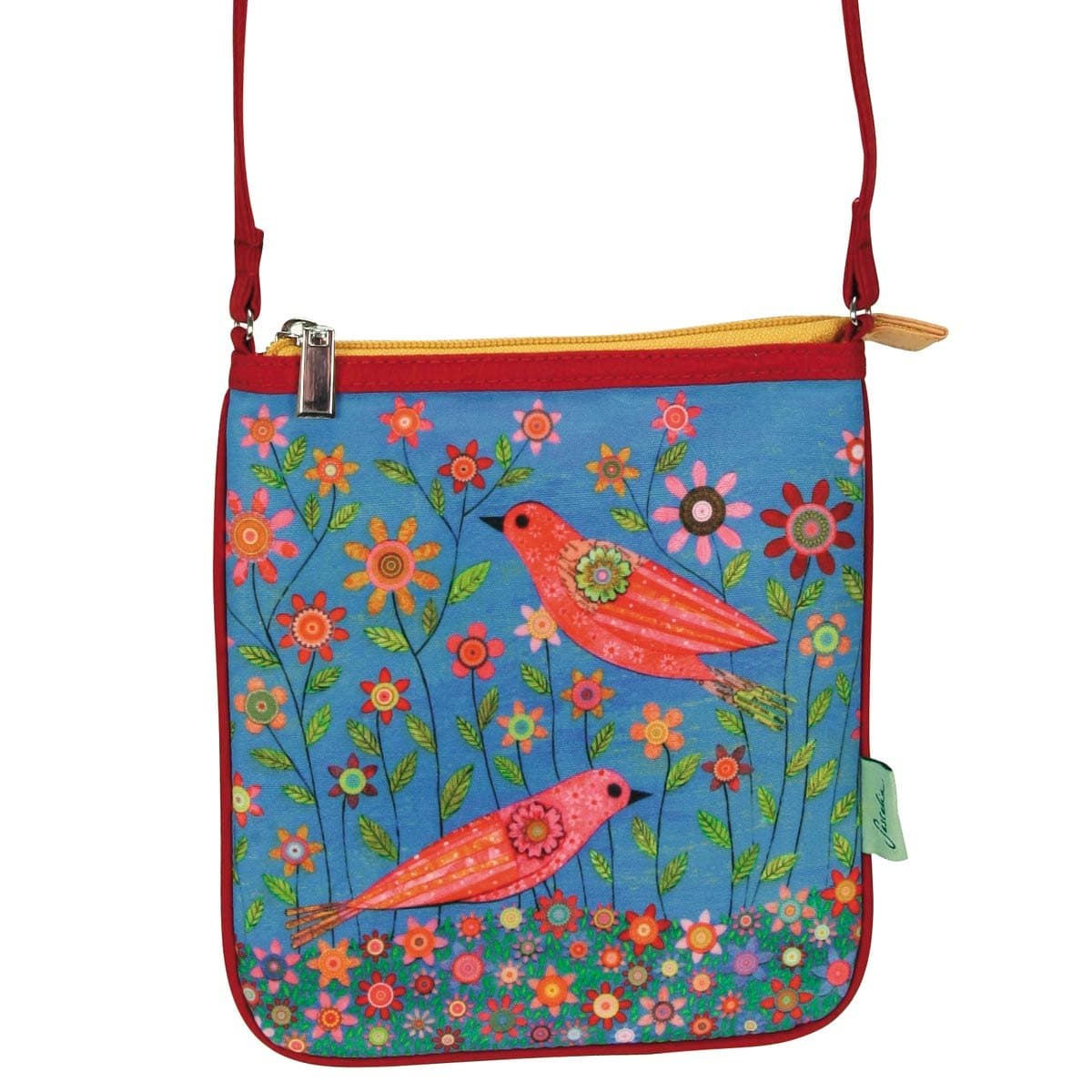 Mini Cross Body Bag 2 Birds Blue