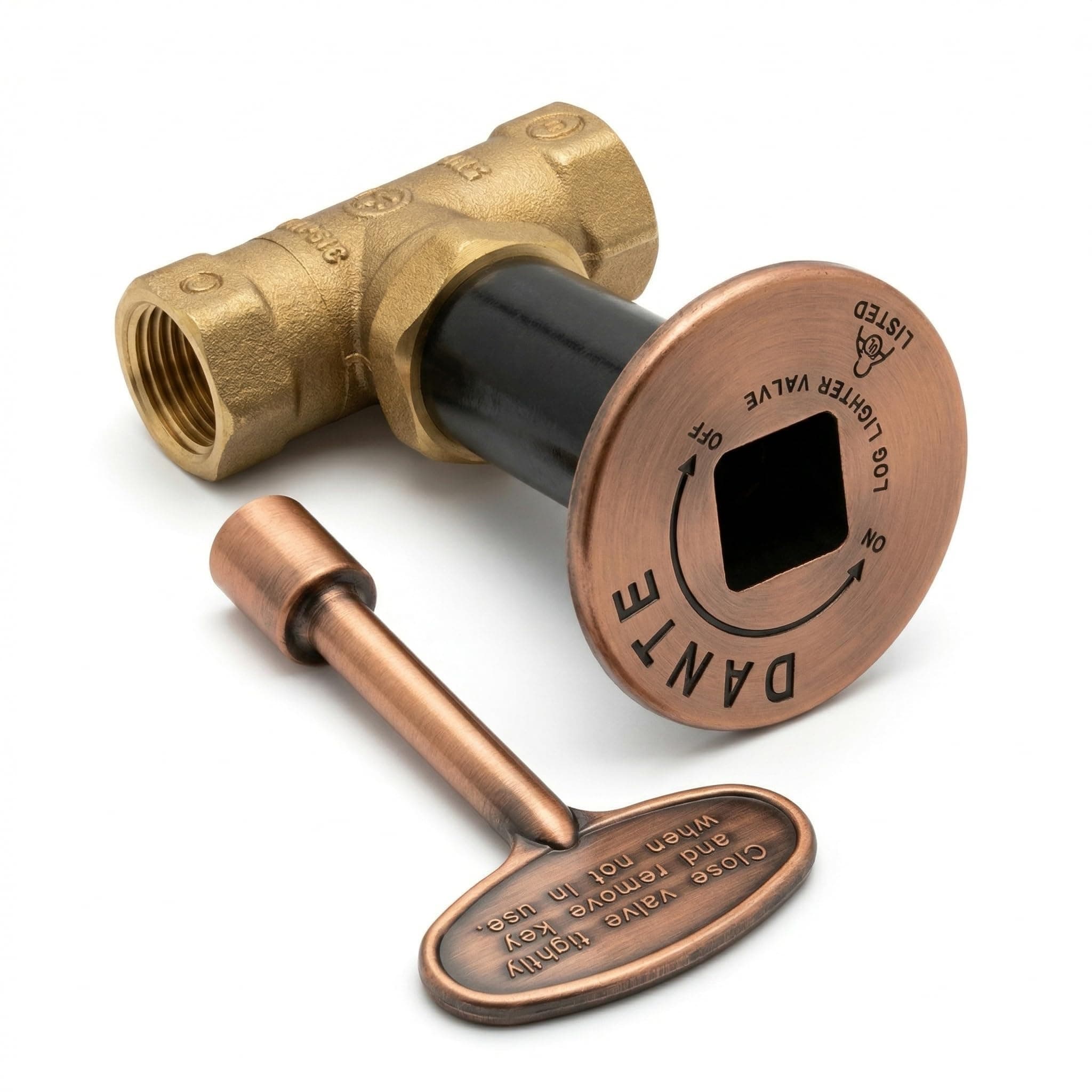 Midwest Hearth Fire Pit Gas Valve Kit - 1/2" NPT (Antique Copper)