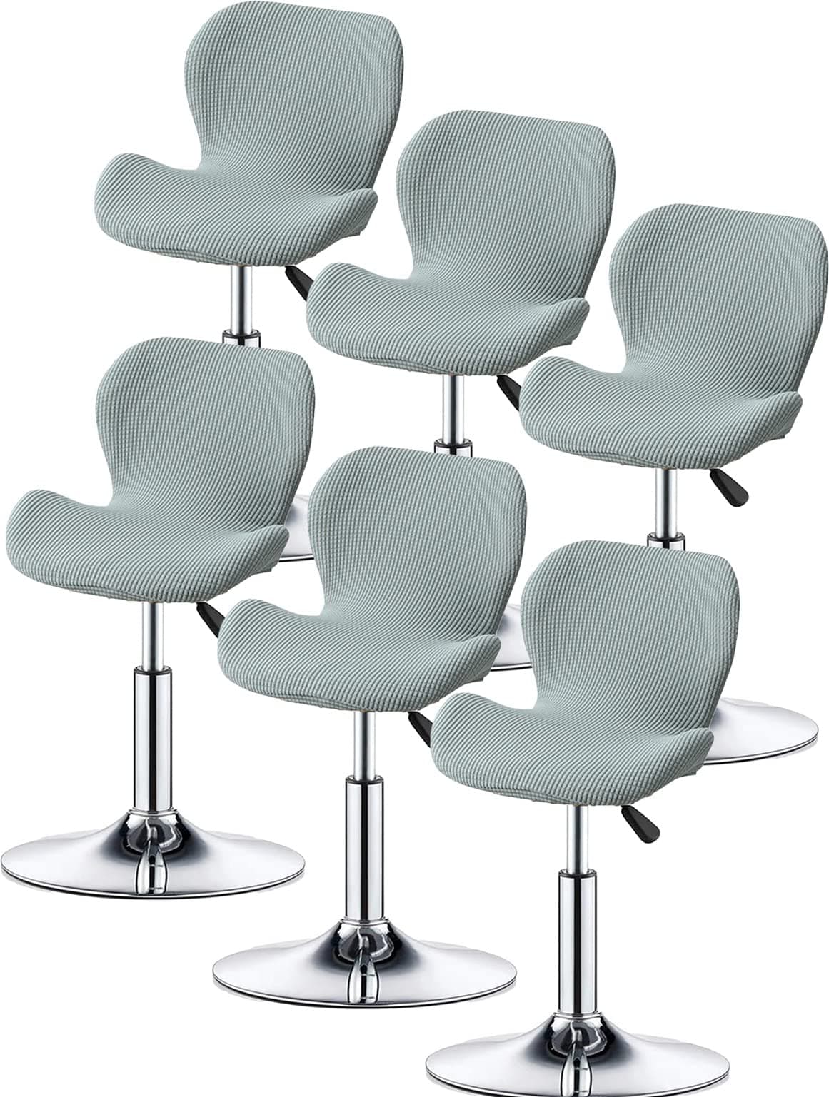 Bar Stool Cover Set of 2/4/6 Shell Back Adjustable Swivel Bar Stools Slipcover,Barstool Protector Covers for Dining Room Kitchen (Color : #11, Size : 6pcs)