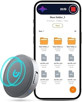 Nanezan 128G (1600 Hour) Magnetic Voice Activated Recorder - Recording Device MP3 Records with 70 Hours Battery Time, USB-C Audio Recorder for Work, Lectures, Meetings, Interviews