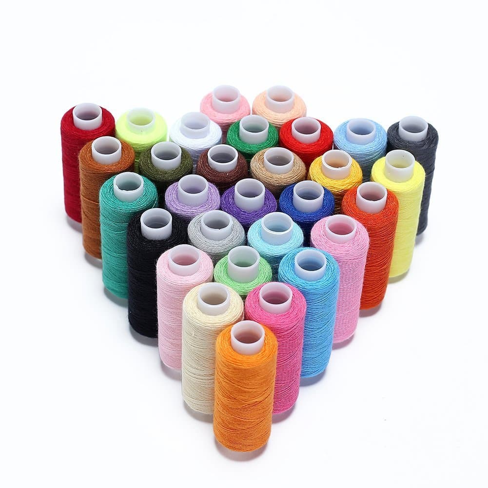 CandoraSewing Thread Coil 30 Color 250 Yards Each Polyester All Purpose for Hand and Machine Sewing