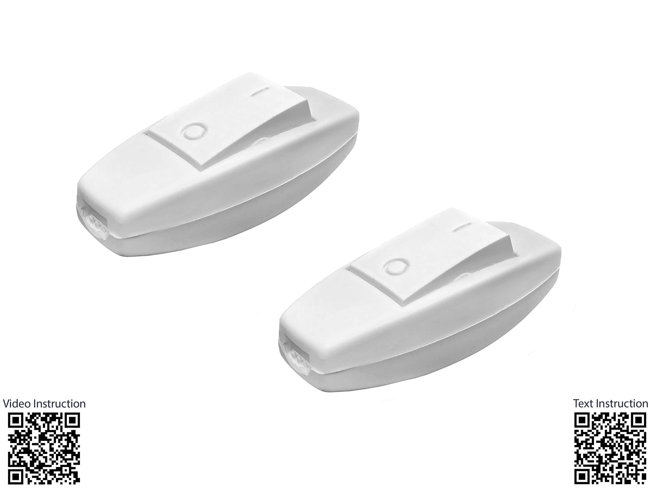 USoB (2 Pack) White Matte On/Off In Line Cord Switch AC 250V 2.5A