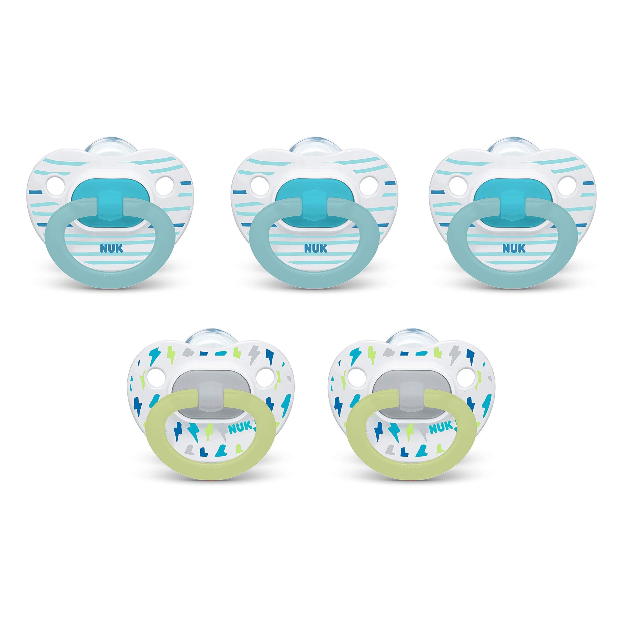 Orthodontic Pacifiers, 6-18 Months, 5-Pack