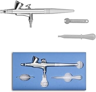 Pinkiou Airbrush Gun Mini Makeup Air Brush Spary Gun 0.4mm Needle and Nozzle For Make up Face Eyebrow Nail Temporary Tattoo (single gun)