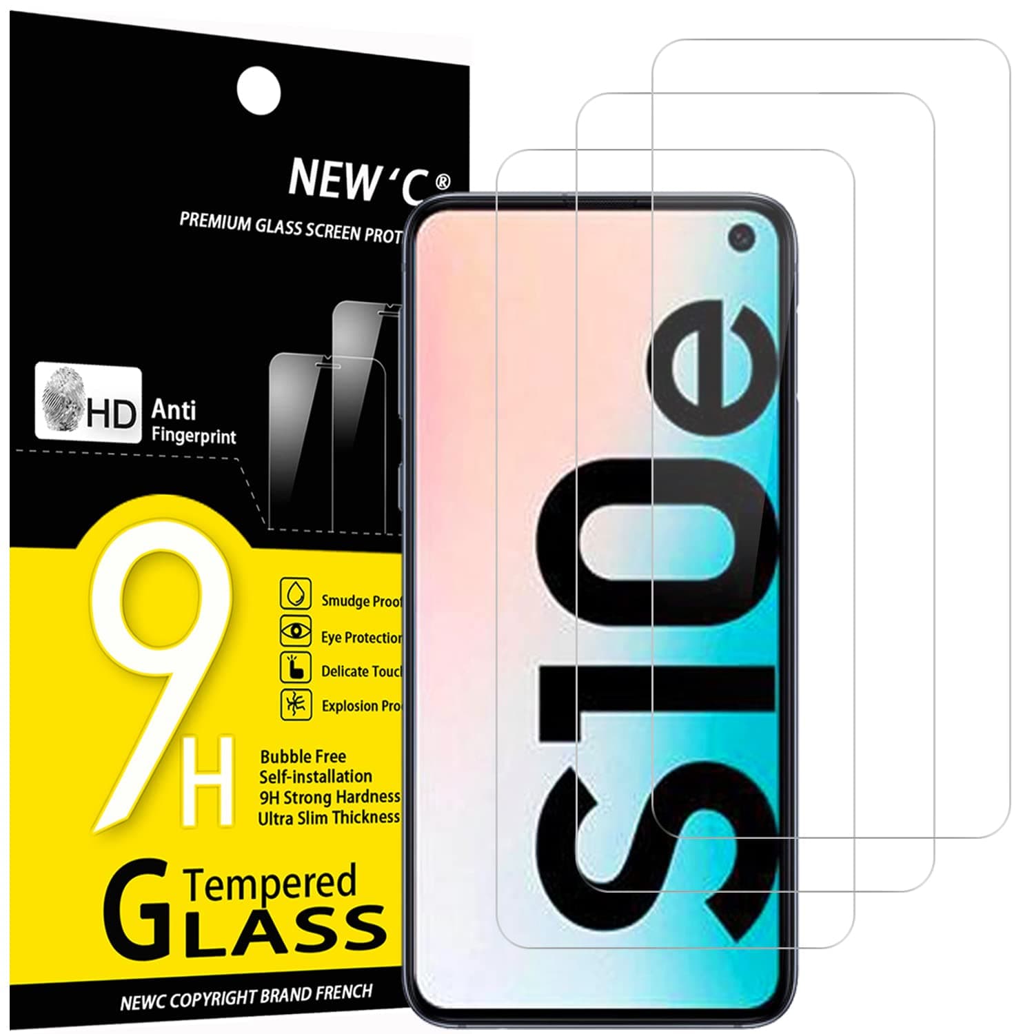 3 Pack Designed for Samsung Galaxy S10e Screen Protector Tempered Glass, Case Friendly Anti Scratch Bubble Free Ultra Resistant