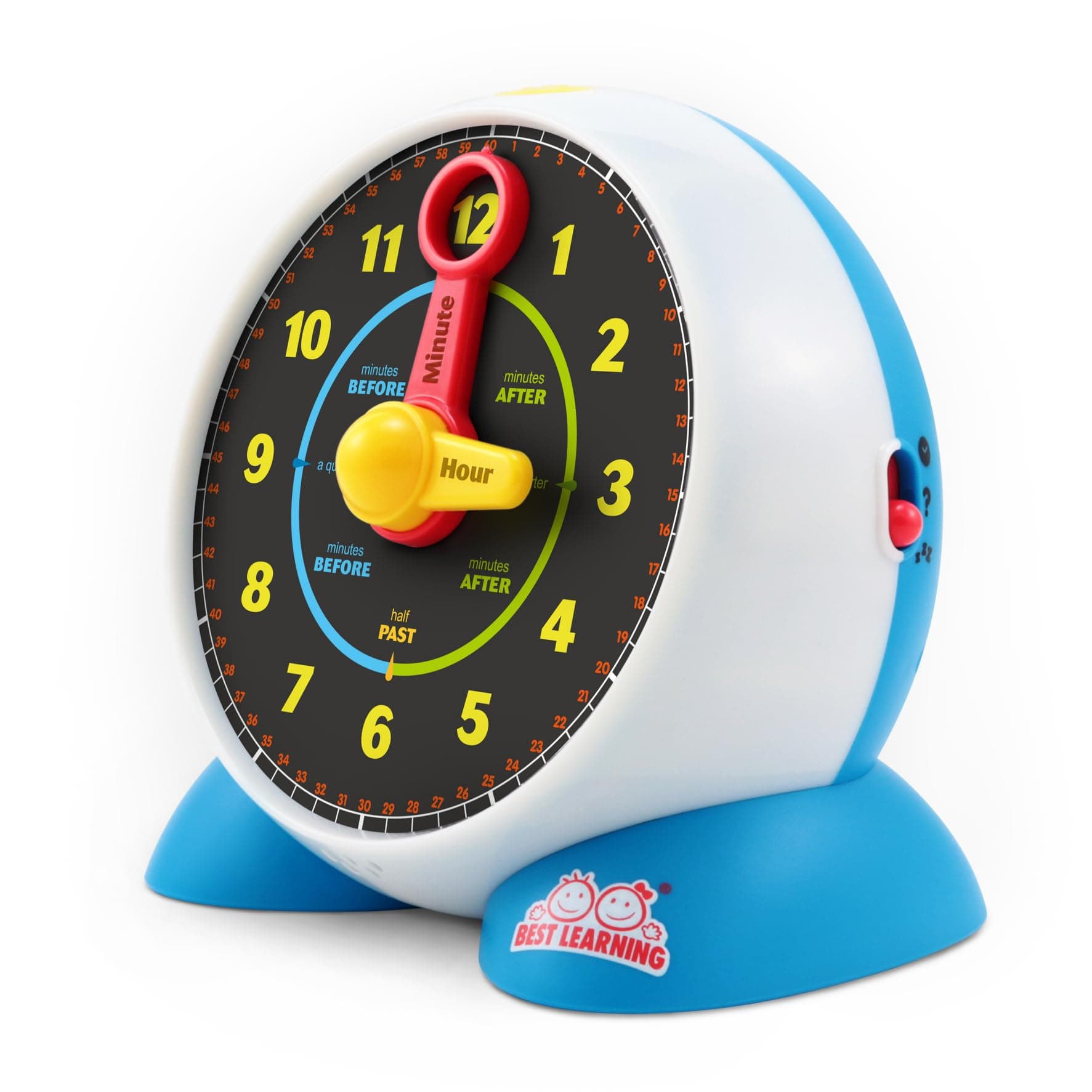 BEST LEARNING Learning Clock - Educational Talking Learn to Tell Time Teaching Light-Up Toy with Quiz and Music Sleep Mode - Toddlers & Kids Ages 3, 4, 5, 6 Years Old Birthday Gift