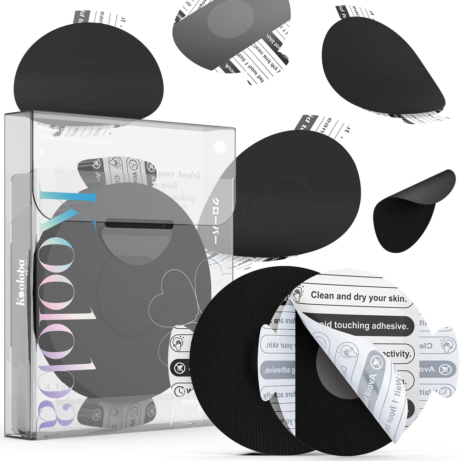 20pcs Adhesive Patches for Libre 3 & Plus Waterproof,Sensor Covers for CGM,Pre-Cut Backing with Easy-Peel Tab for 10-14 Days,Full Cover No Glue in Center