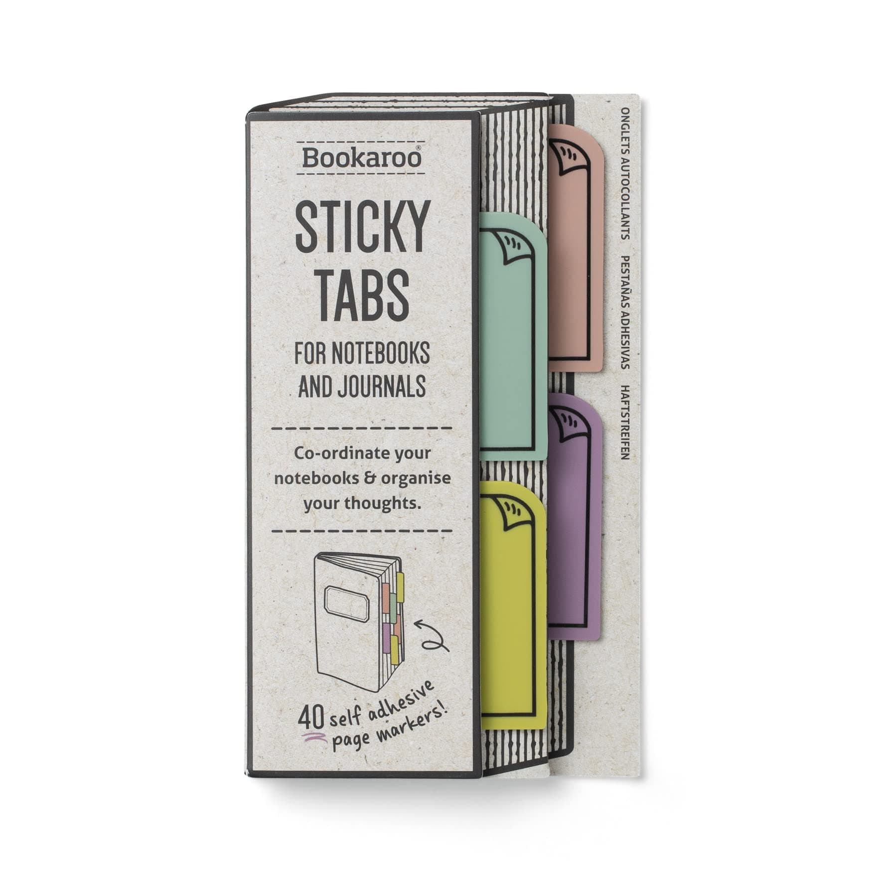 IF Bookaroo Sticky Tabs - Pastels,White