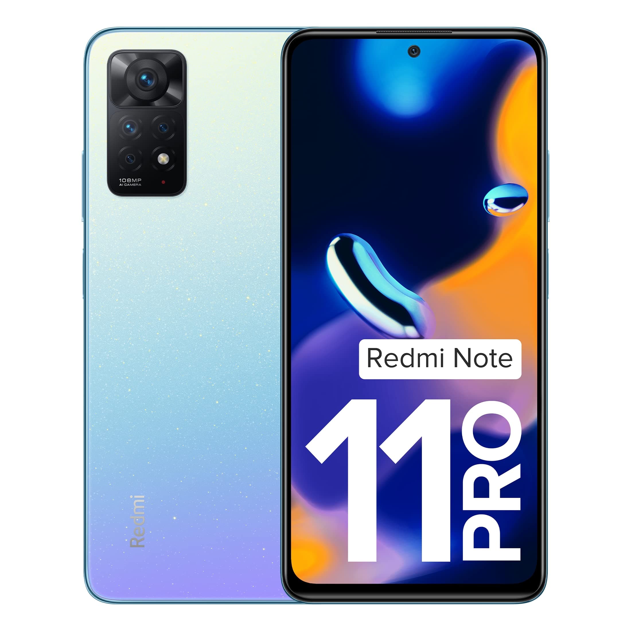 Redmi Note 11 Pro (Star Blue, 8GB RAM, 128GB Storage)| 67W Turbo Charge | 120Hz Super AMOLED Display | Charger Included | Get 2 Months of YouTube Premium Free!