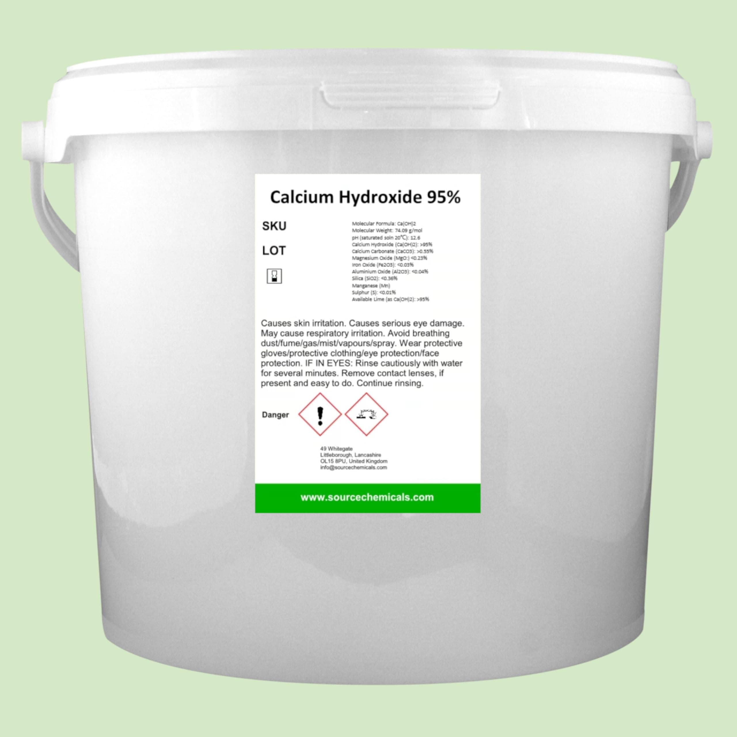 Calcium Hydroxide 98% 5Kg Including Courier Delivery