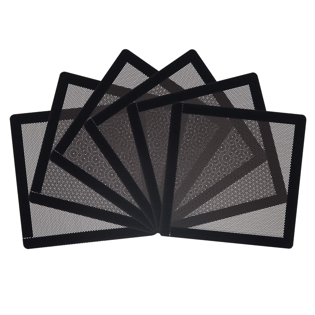 CM Computer Case Fan Dust Filter PC Mesh Filter Cover Grills with Magnetic Frame, Black Color (120 x 120 mm (6 Pcs))
