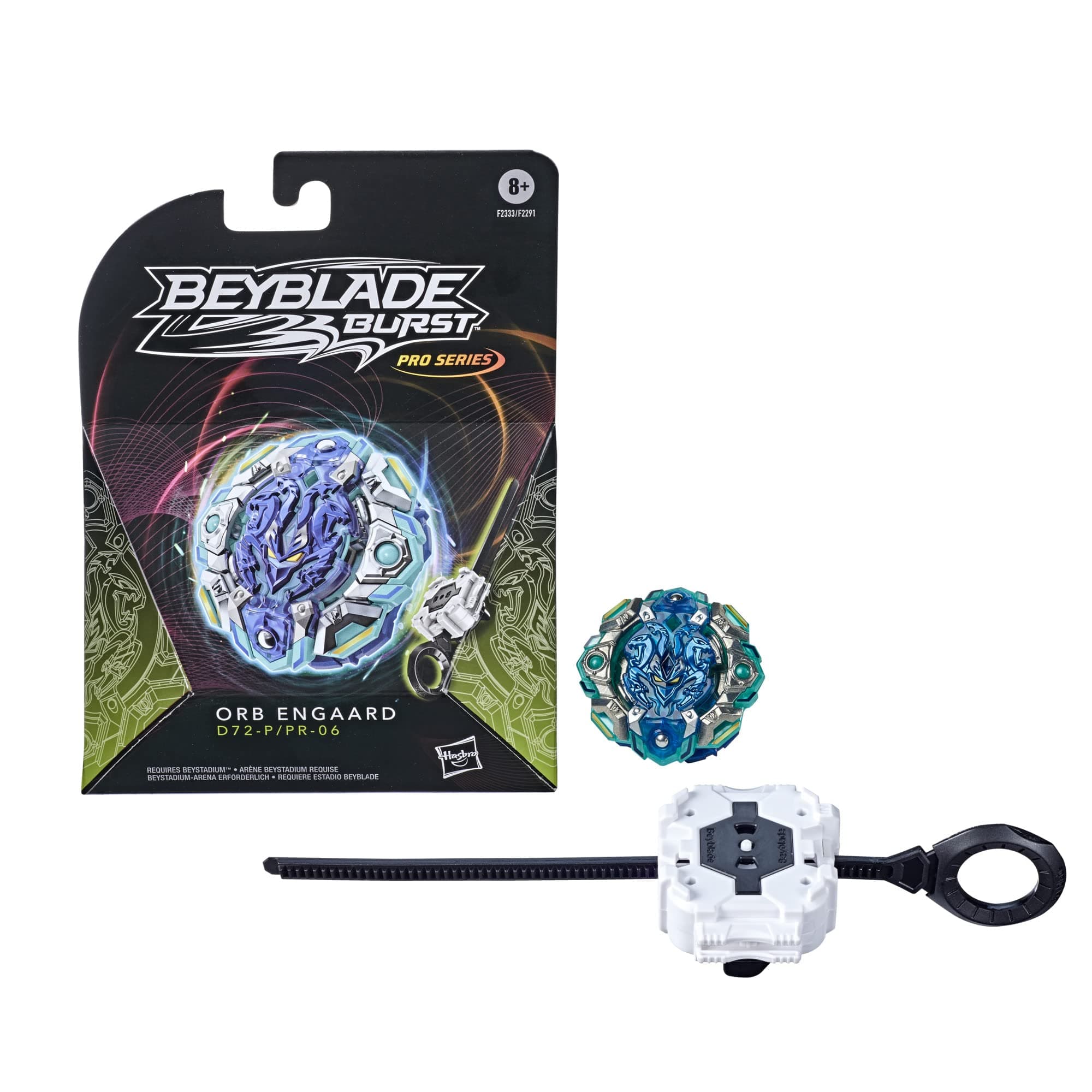 Beyblade Burst Pro Series Orb Engaard Spinning Top Starter Pack - Defense Type Battling Game Top with Launcher Toy