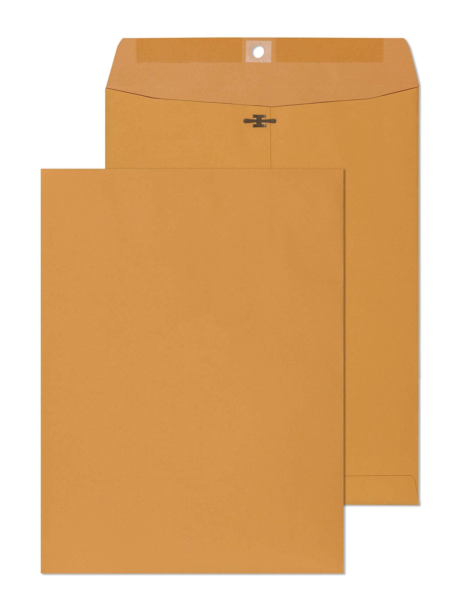 EnDoc Clasp Envelopes 9x12 – Brown Kraft Catalog Envelopes with Clasp Closure & Gummed Seal – 28lb Heavyweight Paper Envelopes for Home, Office, Business, Legal or School Pack- 9 x 12 Inch 30 Pack