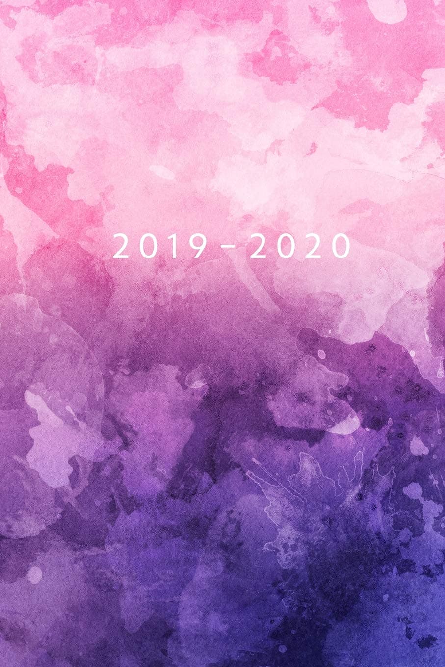 2019 - 2020: Weekly Planner Starting May 2019 - Dec 2020 | 6 x 9 Dated Agenda | Appointment Calendar | Organizer Book | Soft-Cover Watercolor Purple Pink