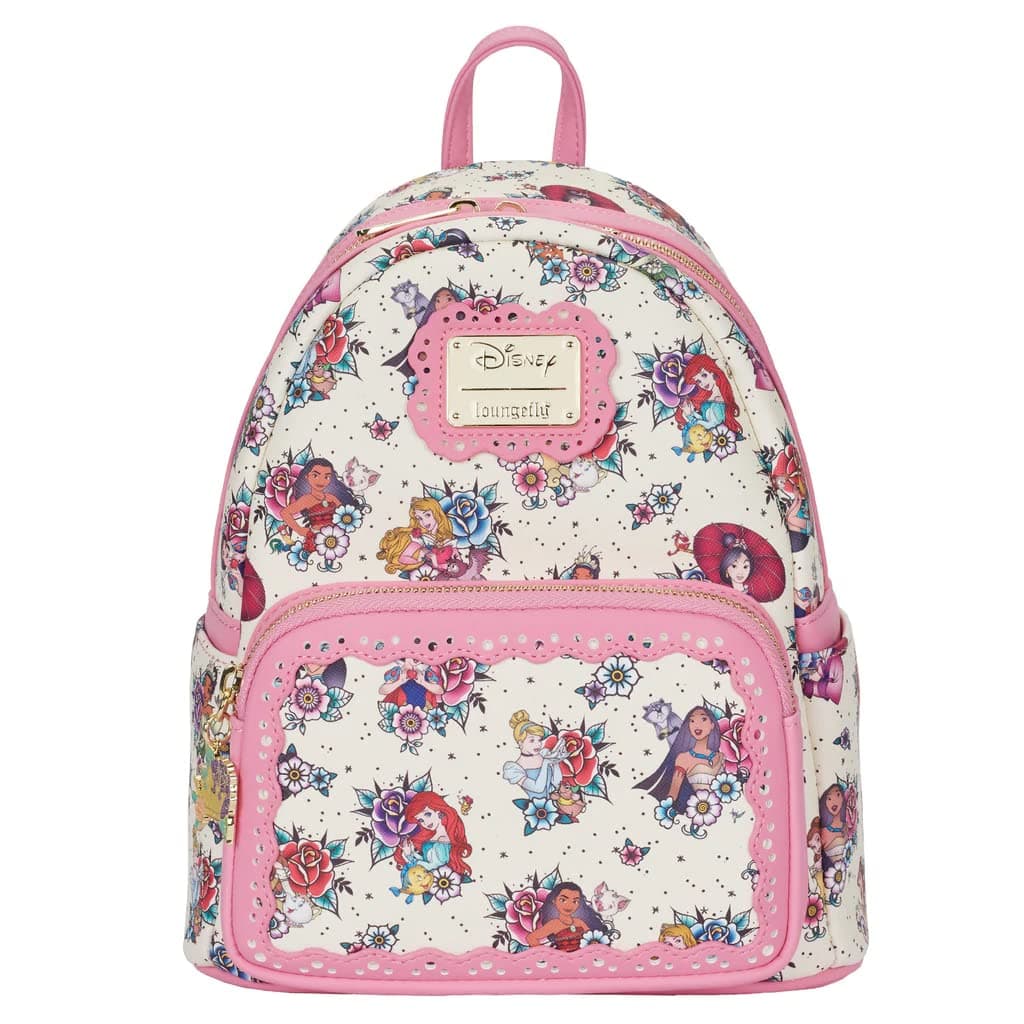 Loungefly Disney Princess AOP Tattoo Mini Backpack