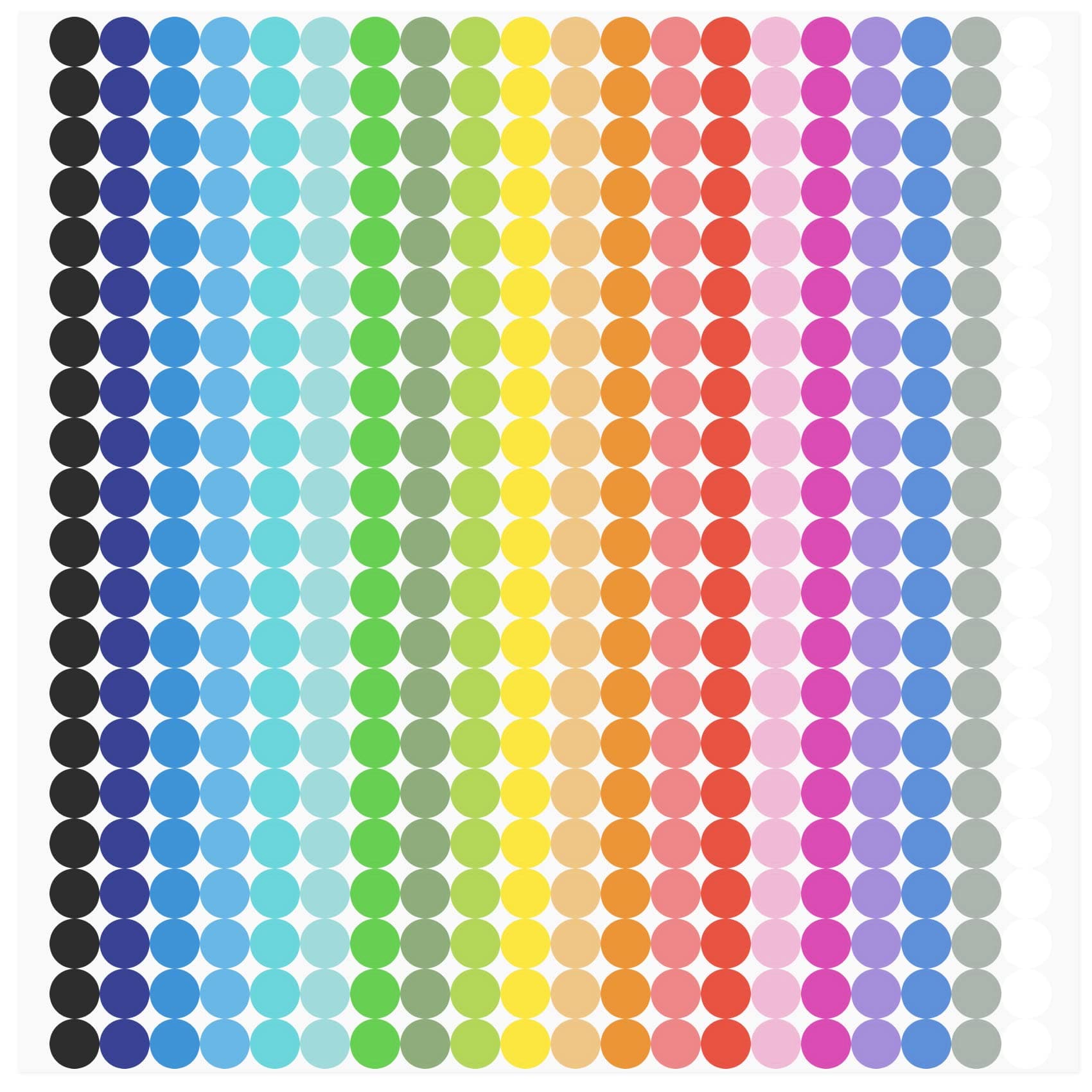 6720 PCS Small Dot Stickers Round Color Coding Labels Circle Dot Stickers Label Sticker in 20 Colors for Office,Classroom