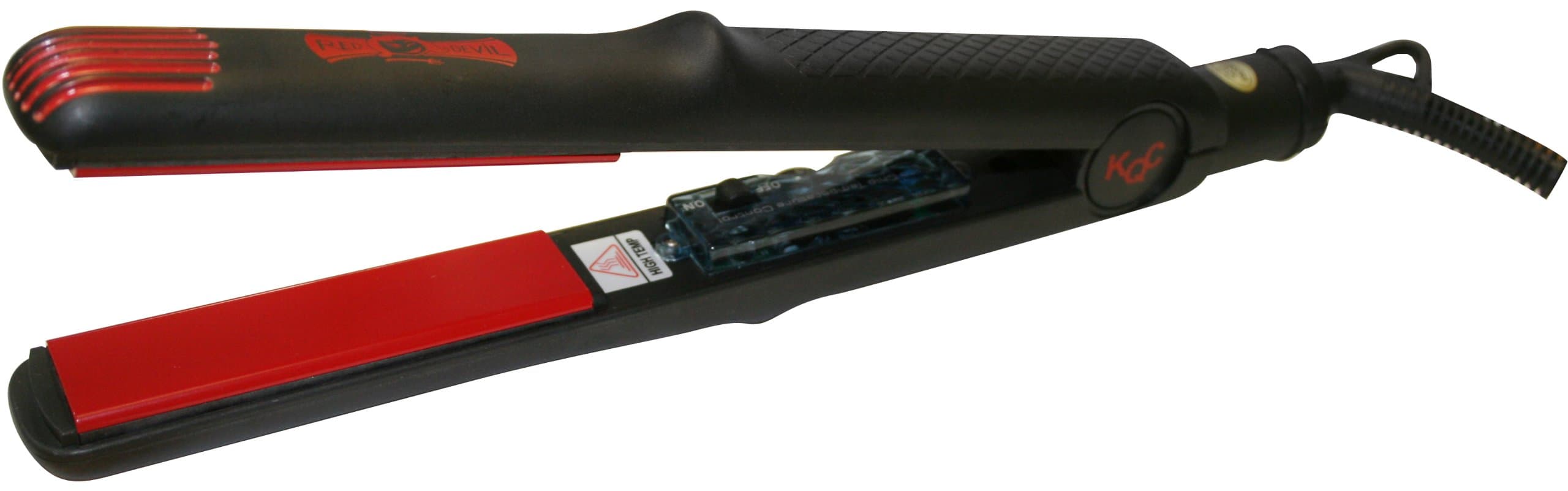 KQC Red Devil Tourmaline / Ceramic Flat Iron 1" inch Receive a Free KQC Shine Spray & Thermal Heat Pouch