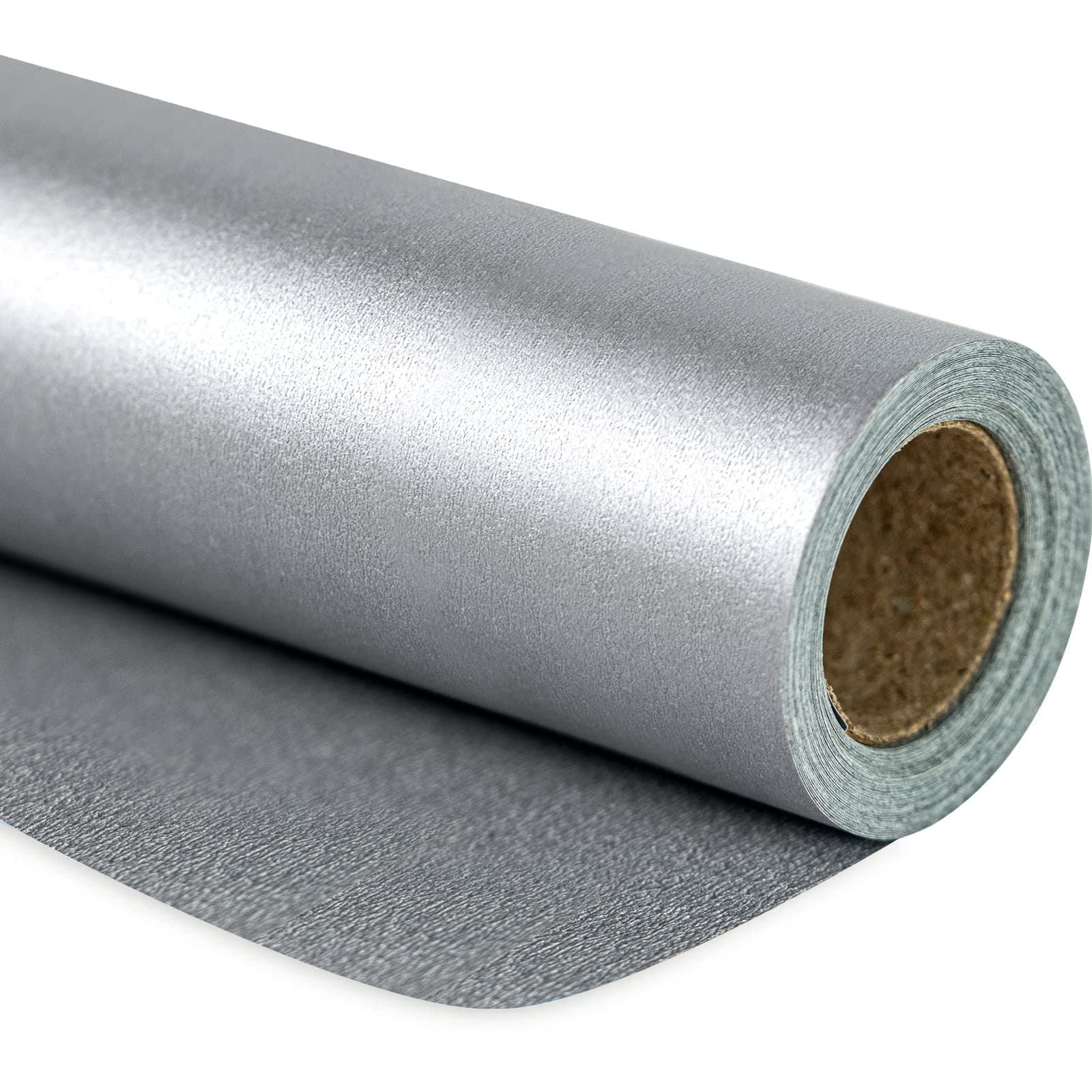 Silver Matte Wrapping Paper - Solid Color Pearly - luster Paper Perfect for Wedding, Birthday, Christmas, Baby Shower -17 Inches X 32.8 Feet