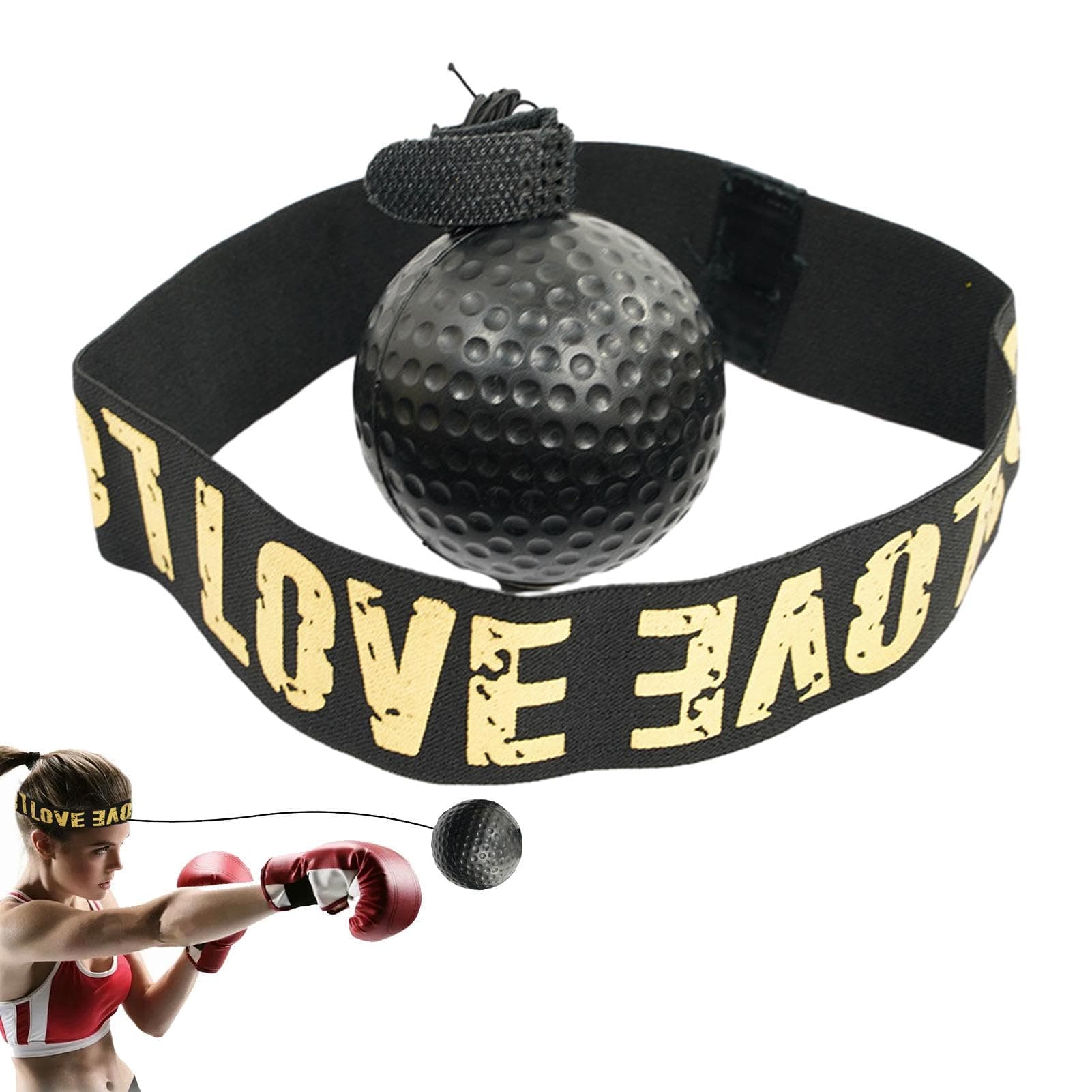Boxing Ball - Boxing Ball Headband -Boxing Reflex Ball | React Reflex Balls String with Headband | Coordination Boxing Balls | Improve Hand Eye Coordination | Punching Speed | Fight Reaction