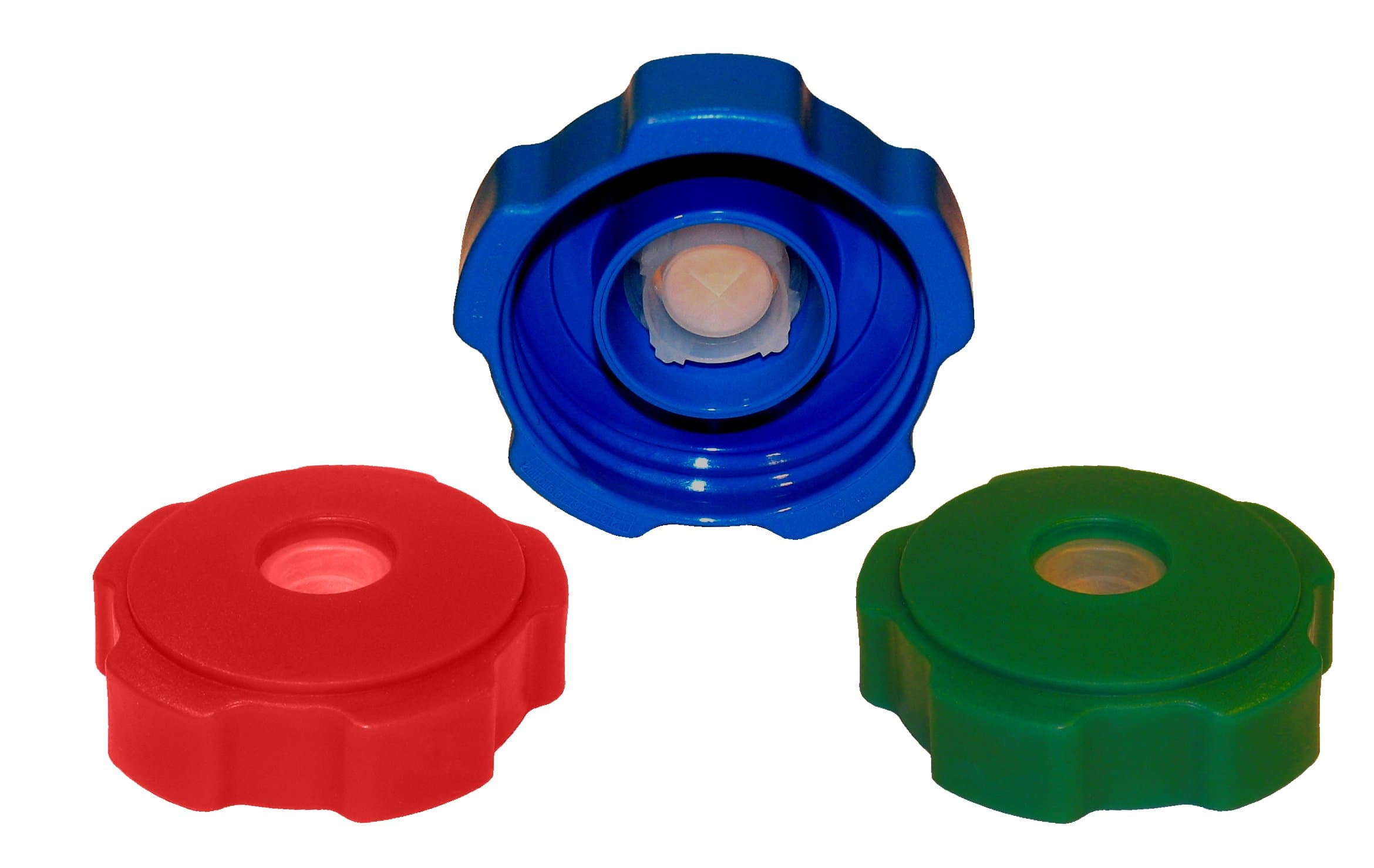 Cap, Red/Green/Royal Blue, 3-Count