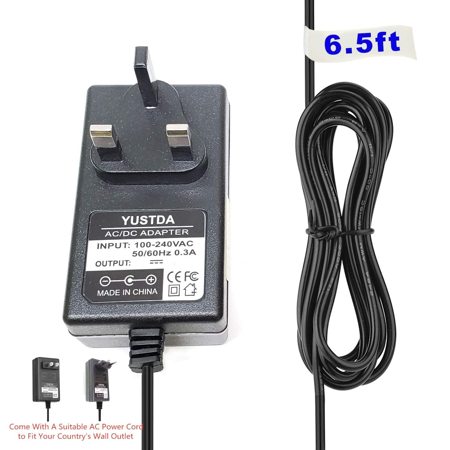 6.5Ft AC Power Adapter for Aruba Networks Rap-5 RAP-5WN Wireless Remote Access Point