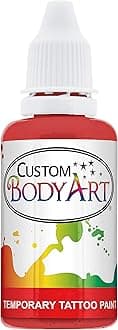 RED TEMPORARY TATTOO INK AIRBRUSH BODY ART PAINT 1-OZ