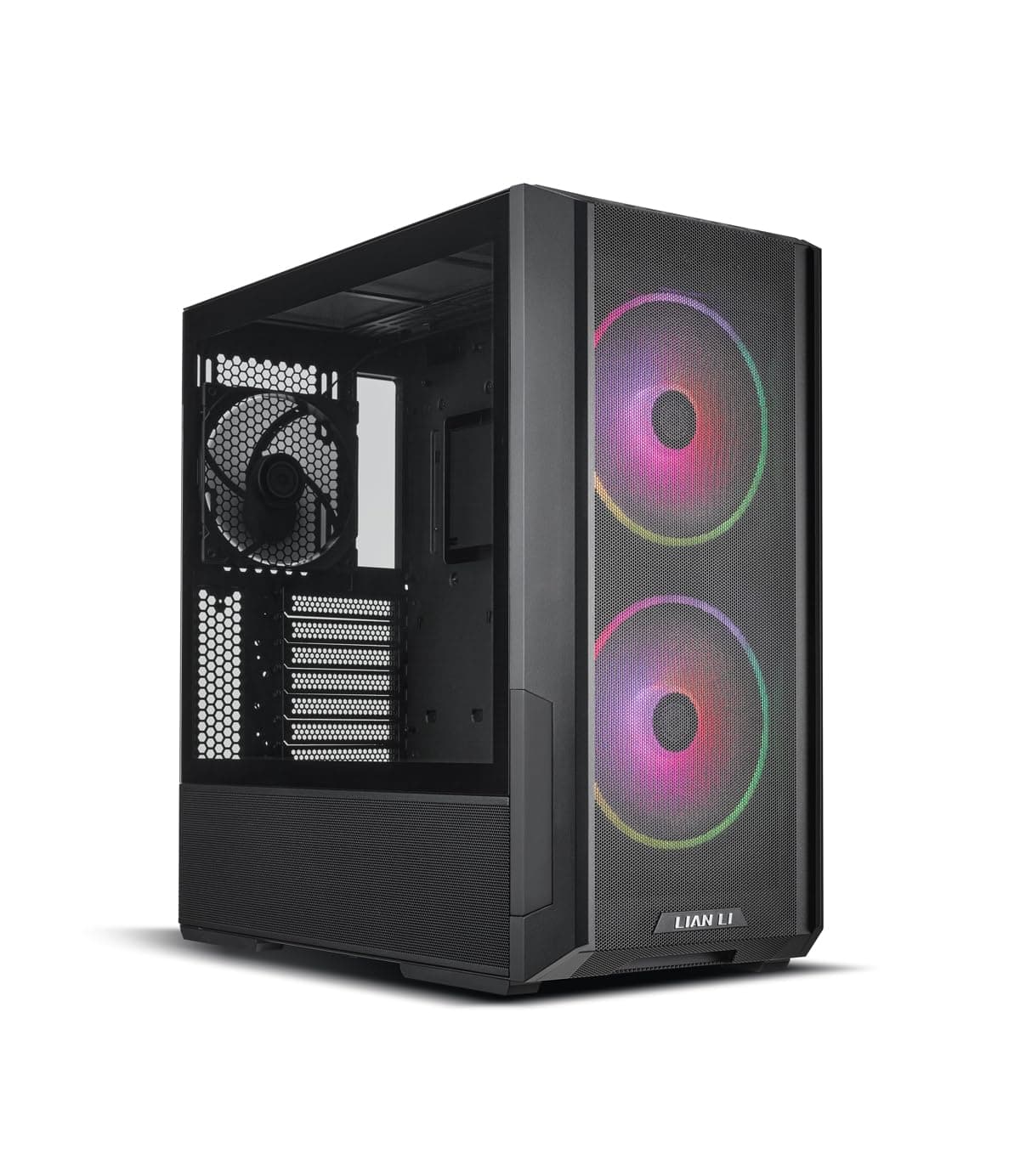 LANCOOL 216 E-ATX PC Case, Airflow Focus RGB Gaming Computer Case with All-Around Mesh Panels, 2x160mm & 1x140mm PWM Fans Pre-Installed and Innovative Rear PCIe Fan Bracket Chassis (Black)