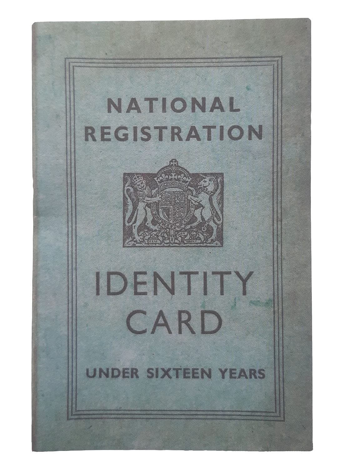 Children's Identity Card From World War 2