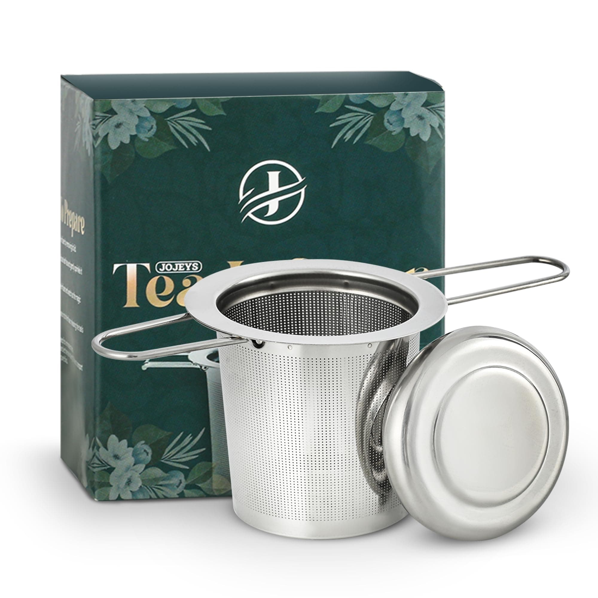 JOJEYS Tea Infuser with Lid & Foldable Handles