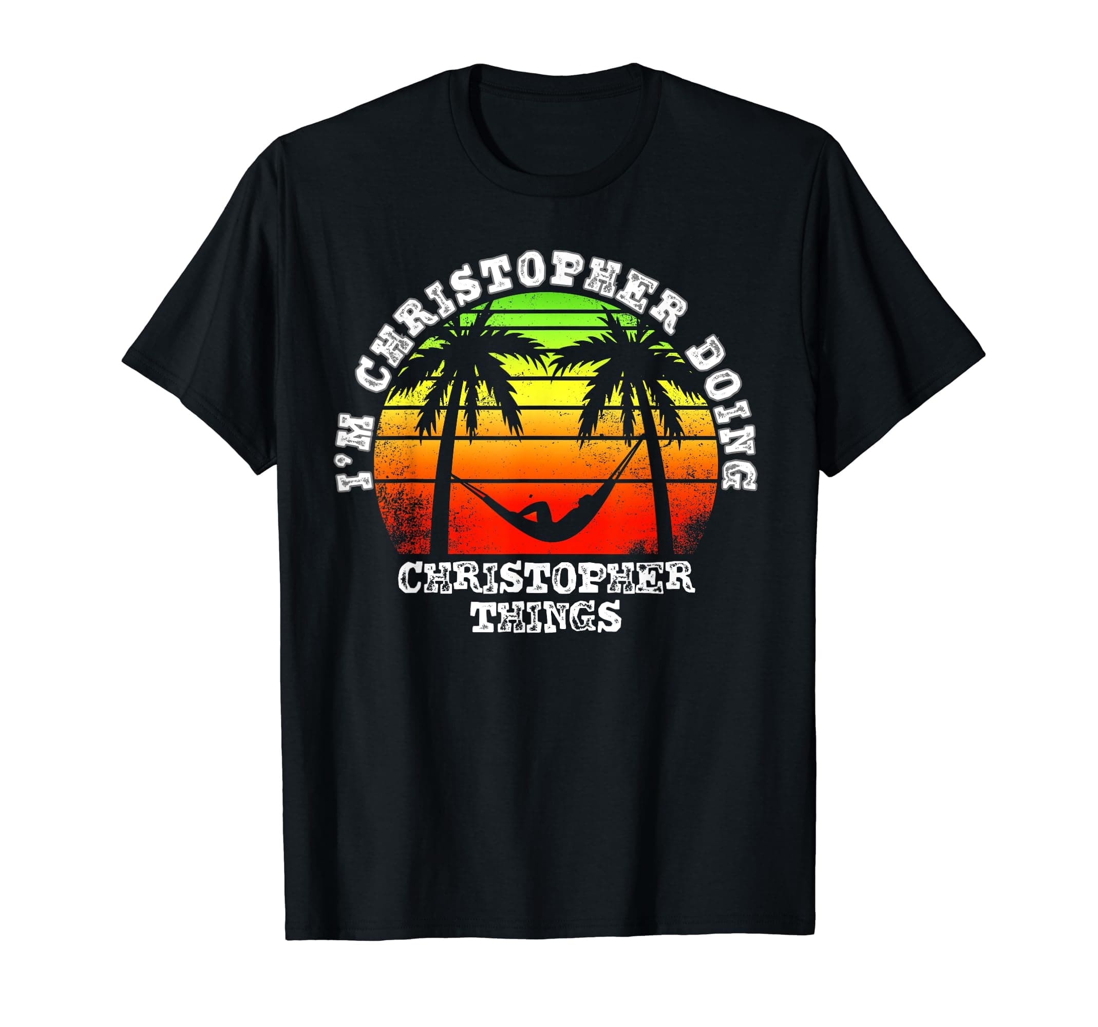 Im Christopher Doing Christopher Things Vintage Retro Sunset T-Shirt