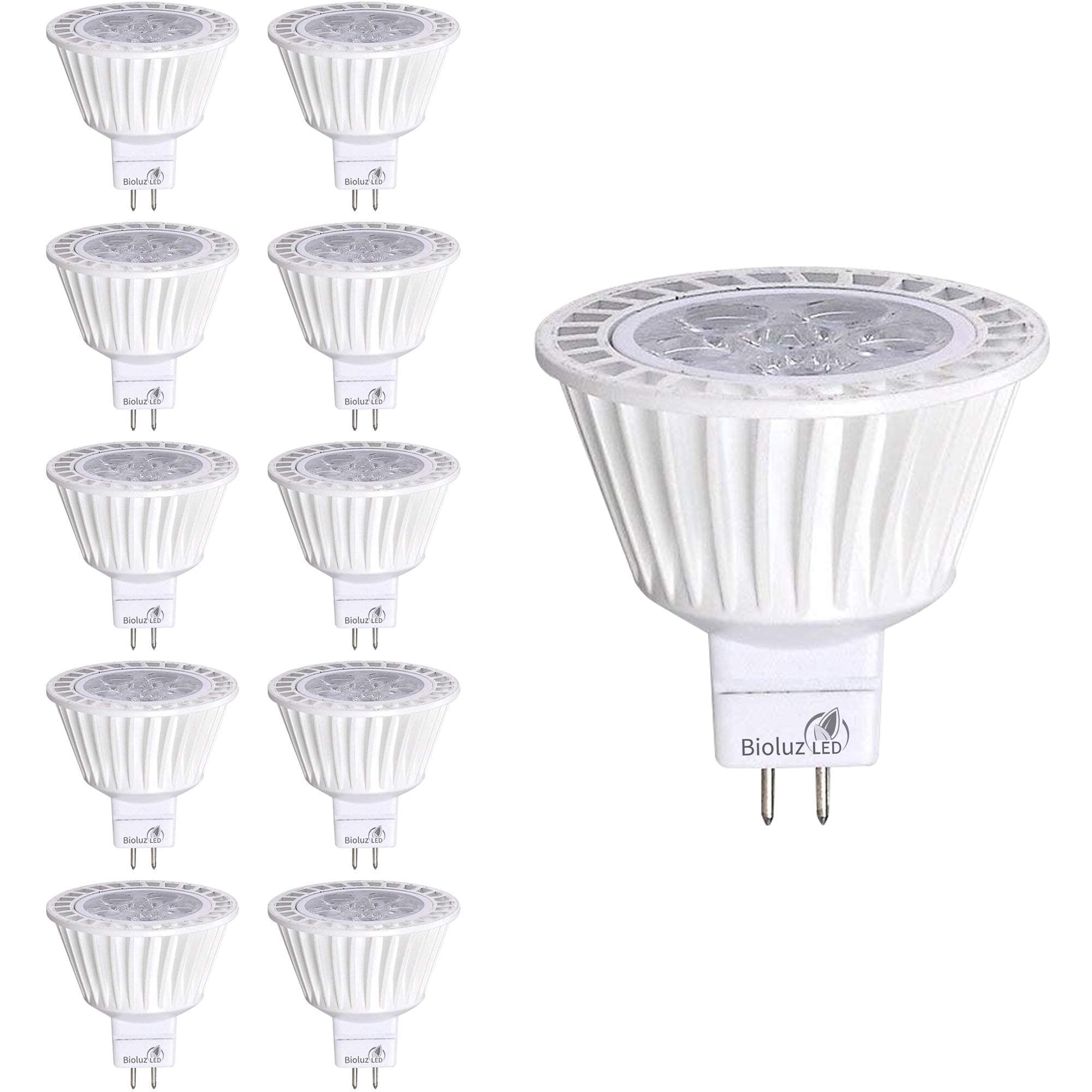 10 Pack MR16 LED Bulb Dimmable 50W Halogen Replacement 3000K 7w 12V AC DC UL Listed High CRI