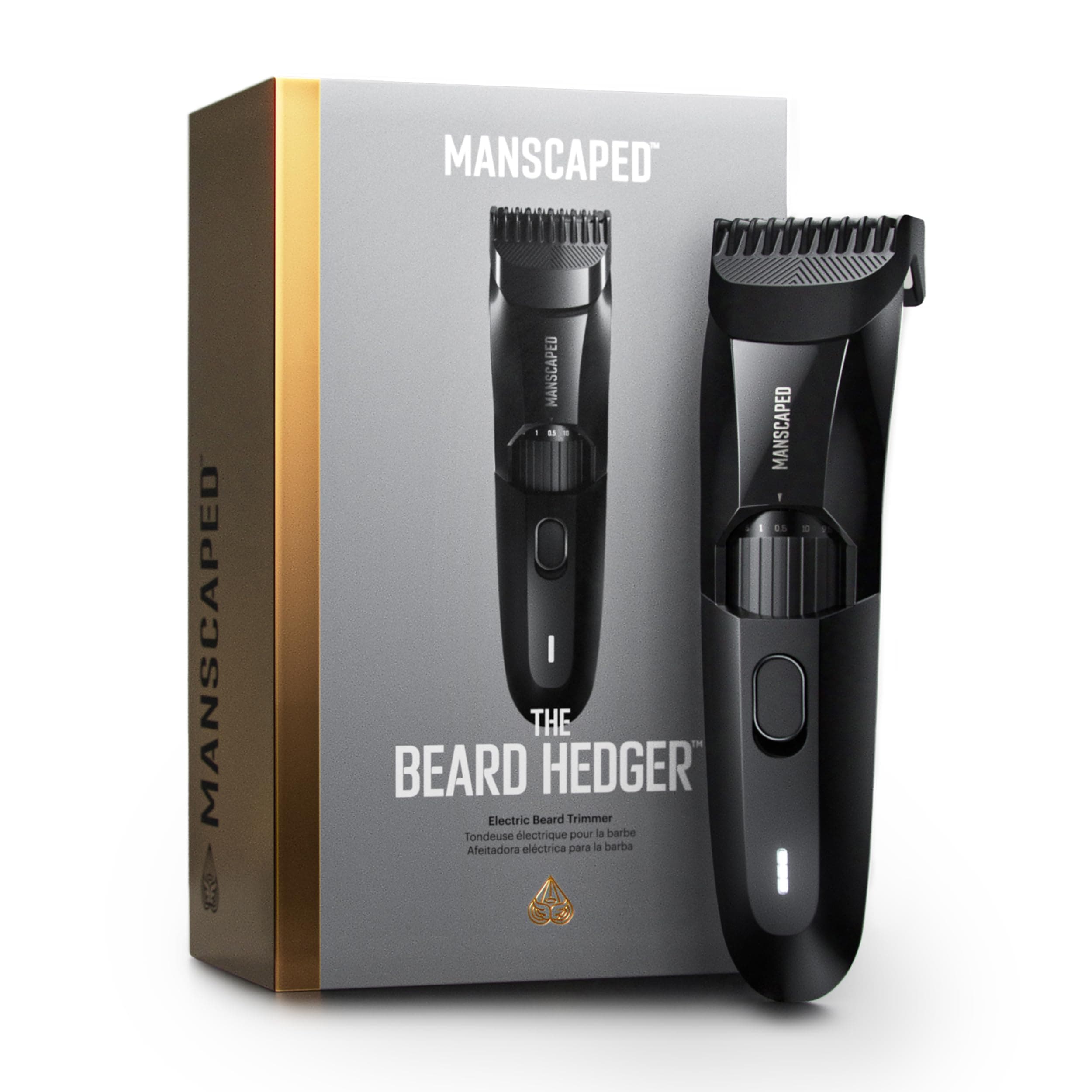 Manscaped Refining The Gentleman Beard Hedger™ Premium Precision Beard Trimmer, 20 Length Adjustable Blade Wheel, Stainless Steel T-Blade for Precision Facial Hair Trimmer, Trimmer
