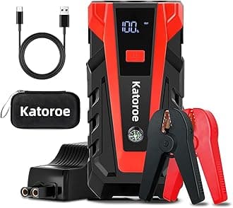 Portable Jump Starter, 4000A Car Battery Jump Starter Battery Pack (10.0L Gas/8.0L Diesel), 12V Jump Box Car Jumper Starter Power Pack with 70 Starts, 3 Mode Flashlight, Compass, Power Bank
