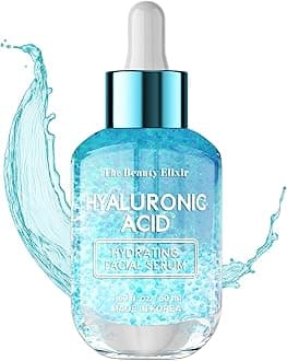The Beauty Elixir Hyaluronic Acid Serum For Face - Ultra Hydrating, Restores, Smooths & Reduces Wrinkles - Dermatologist Tested, Natural Ingredients, Clean Beauty - Korean Skin Care - 1.69 Fl. Oz