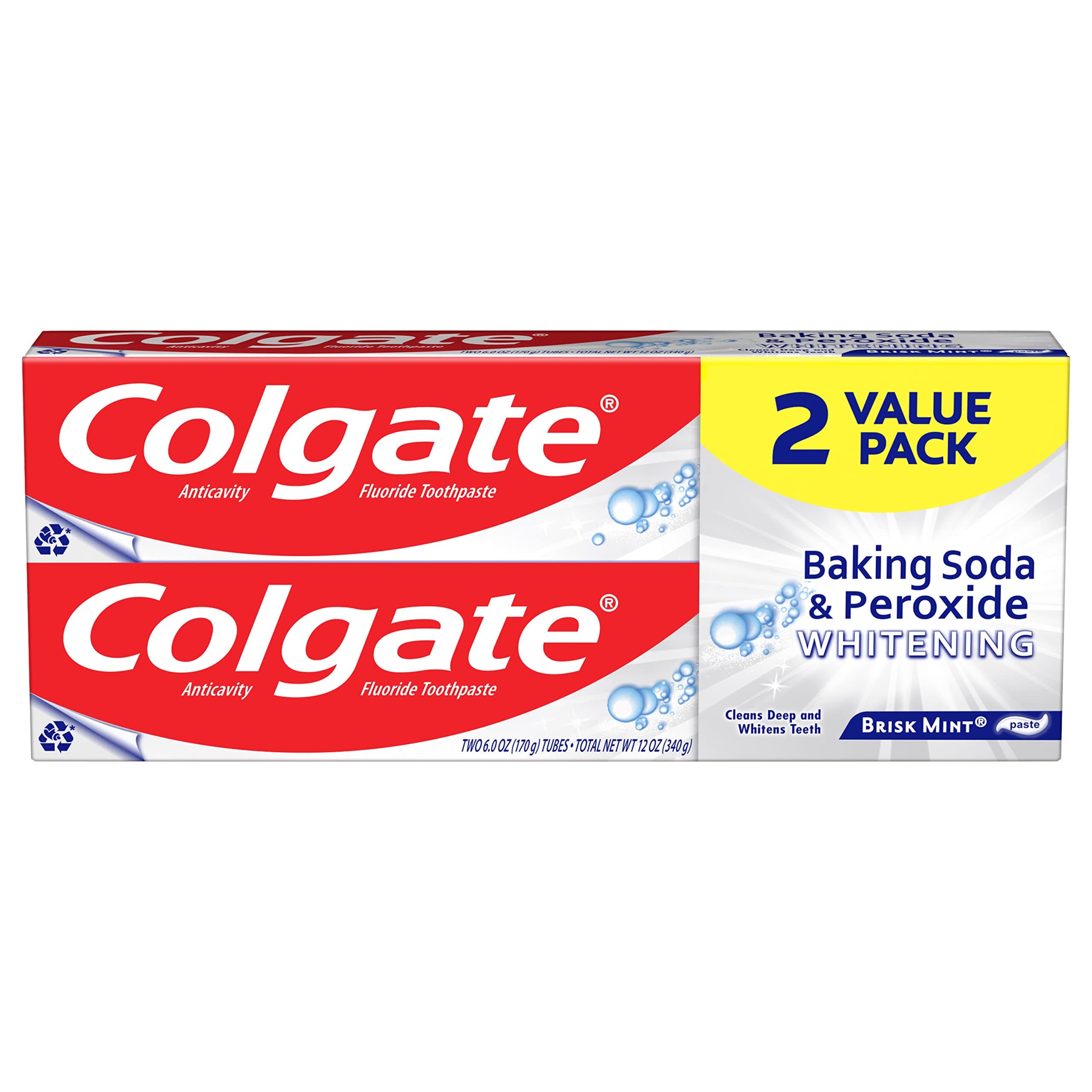 Colgate Baking Soda and Peroxide Whitening Toothpaste - 6 ounce (2 Count)