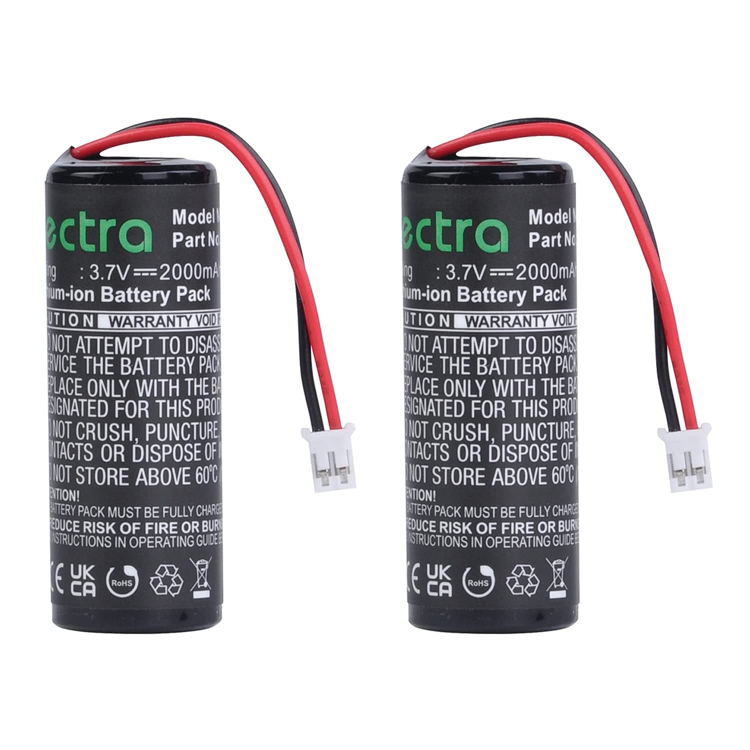 Tectra 2-Pack LIS1441, LIP1450 Battery Compatible with Sony PS3 PlayStation 3 Move Motion Controller CECH-ZCM1E, CECH-ZCM1U